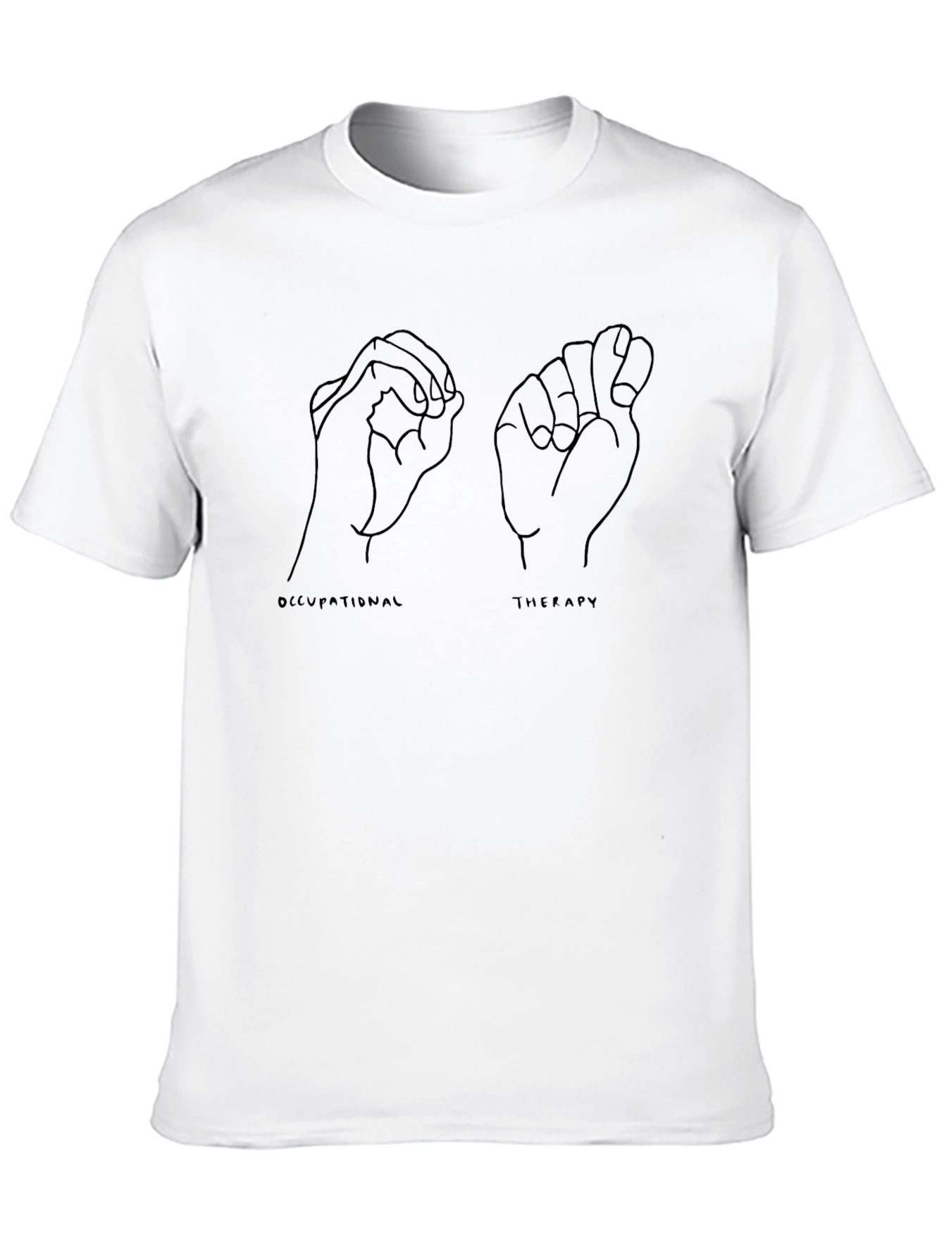 Occupational Therapy Sign Language Black T-Shirt