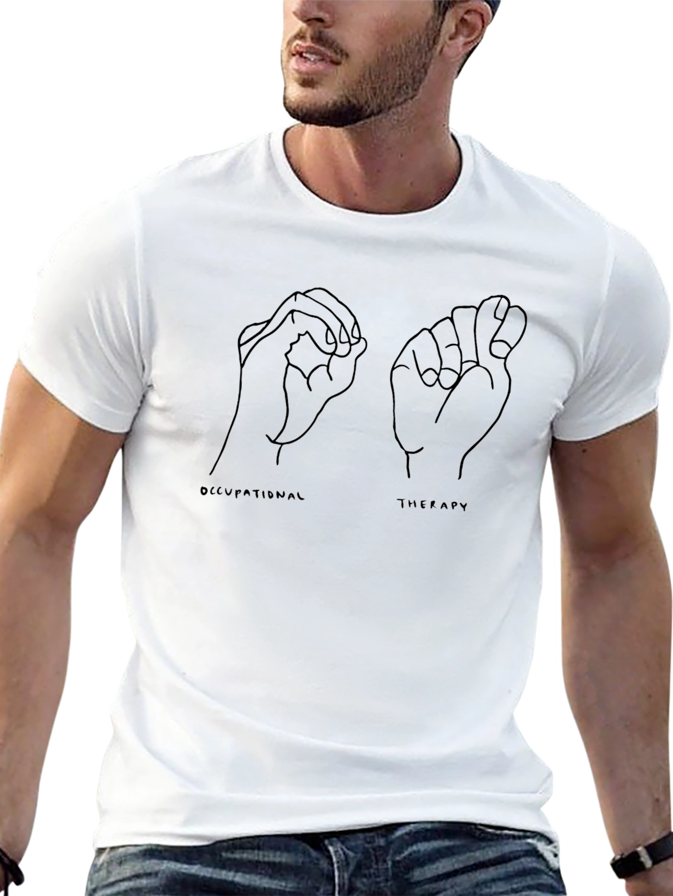 Occupational Therapy Sign Language Black T-Shirt