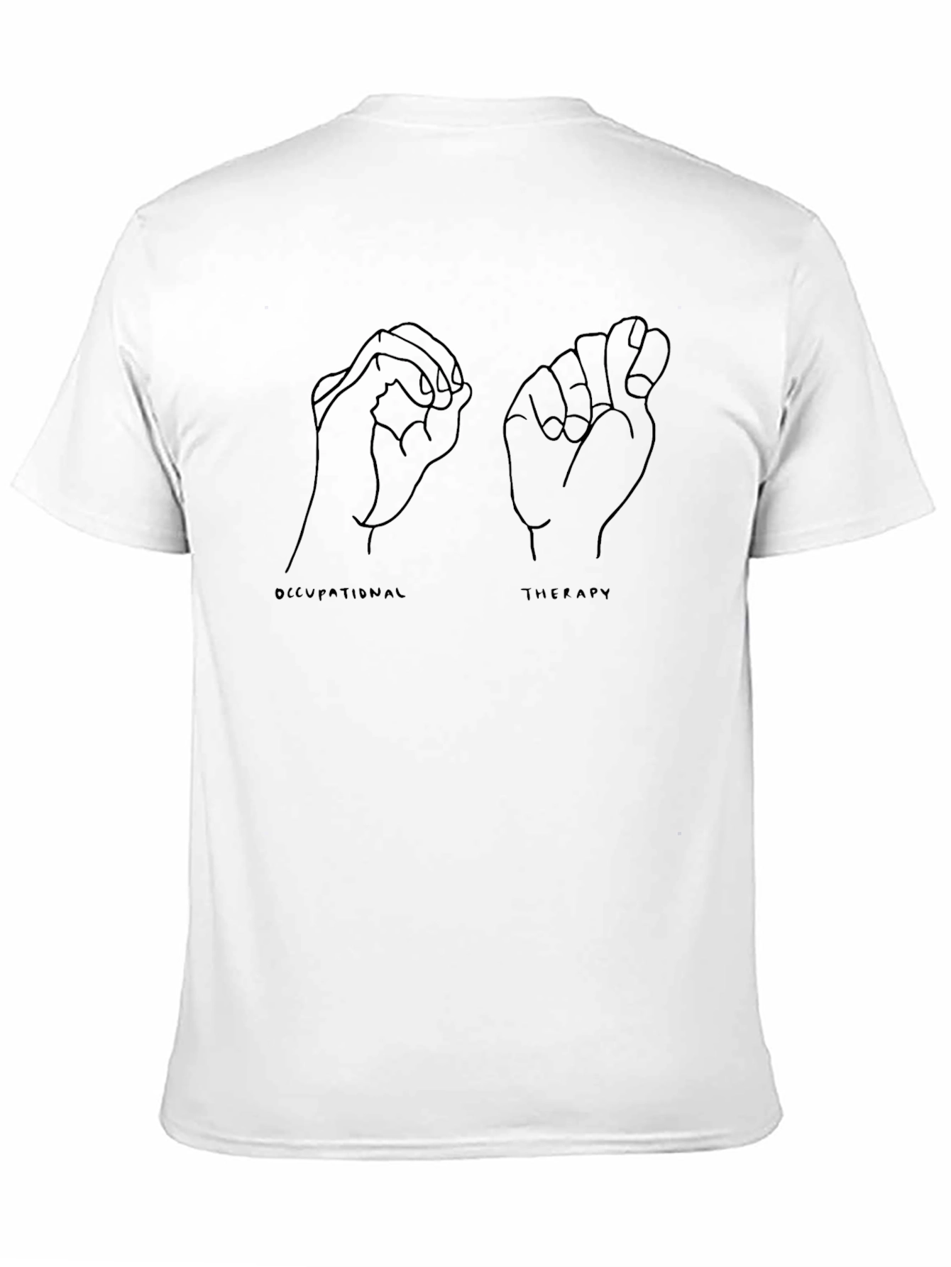 Occupational Therapy Sign Language Black T-Shirt