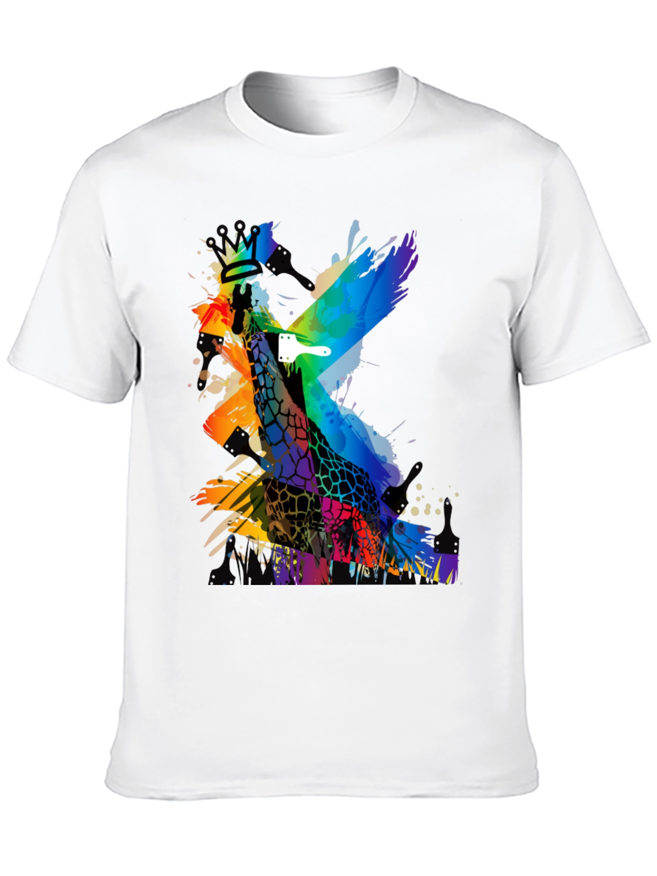 Colorful Giraffe Painting T-Shirt
