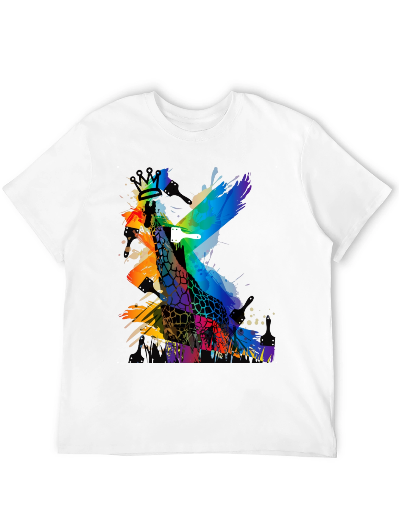 Colorful Giraffe Painting T-Shirt