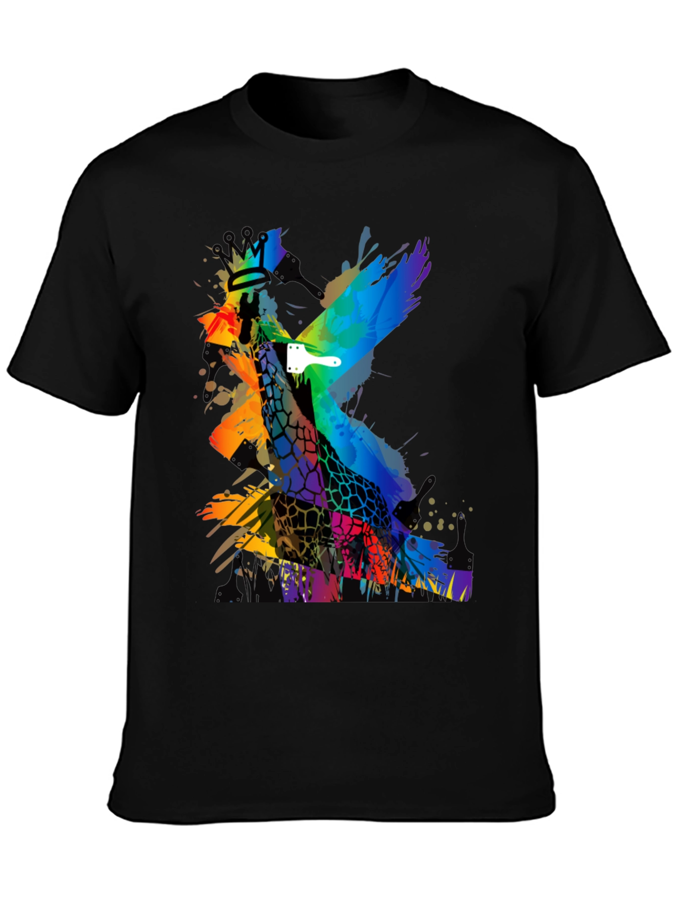 Colorful Giraffe Painting T-Shirt