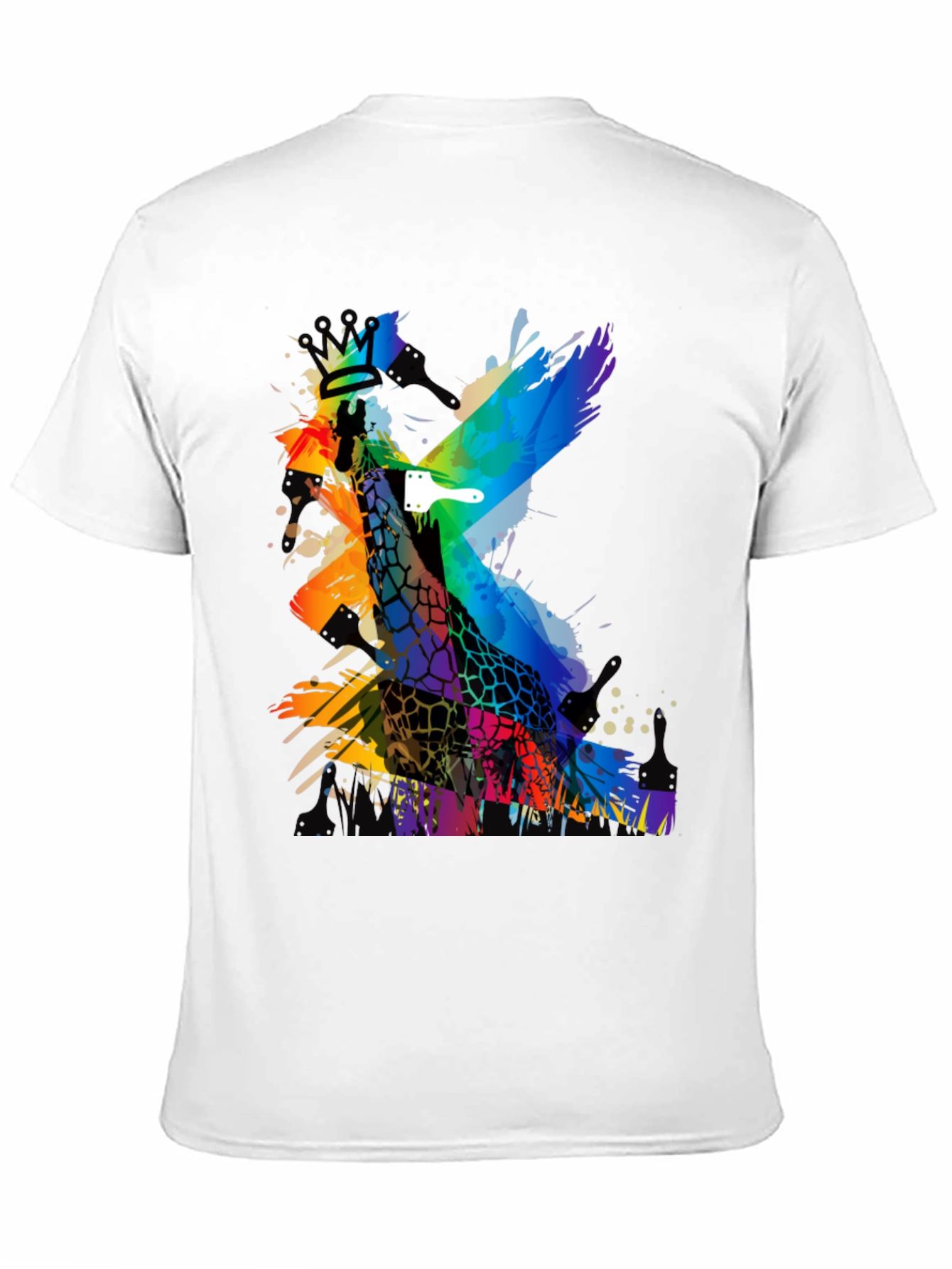 Colorful Giraffe Painting T-Shirt