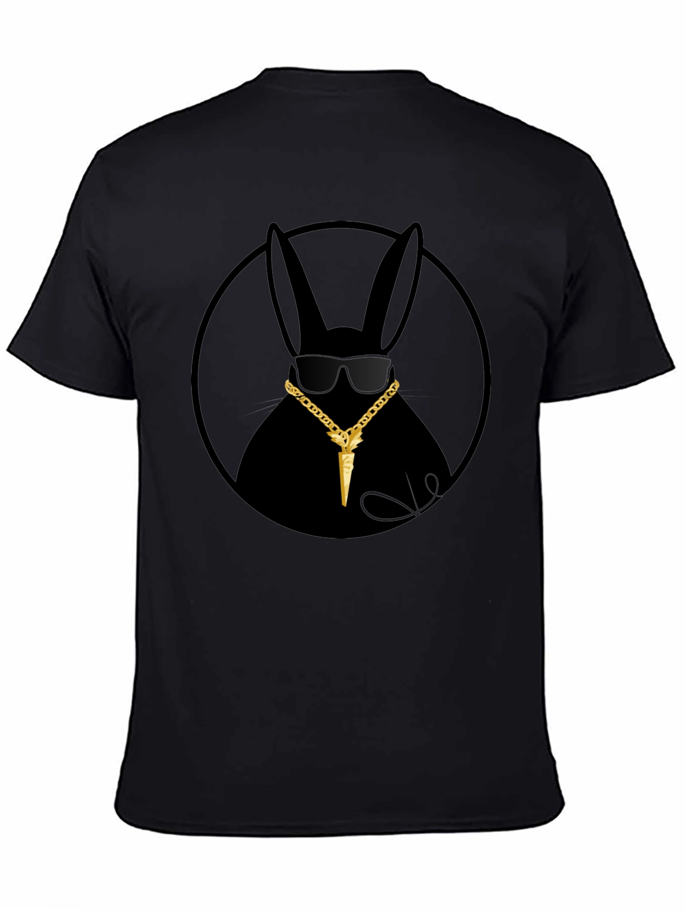Gangster Rabbit T-Shirt - Black Crew Neck Tee