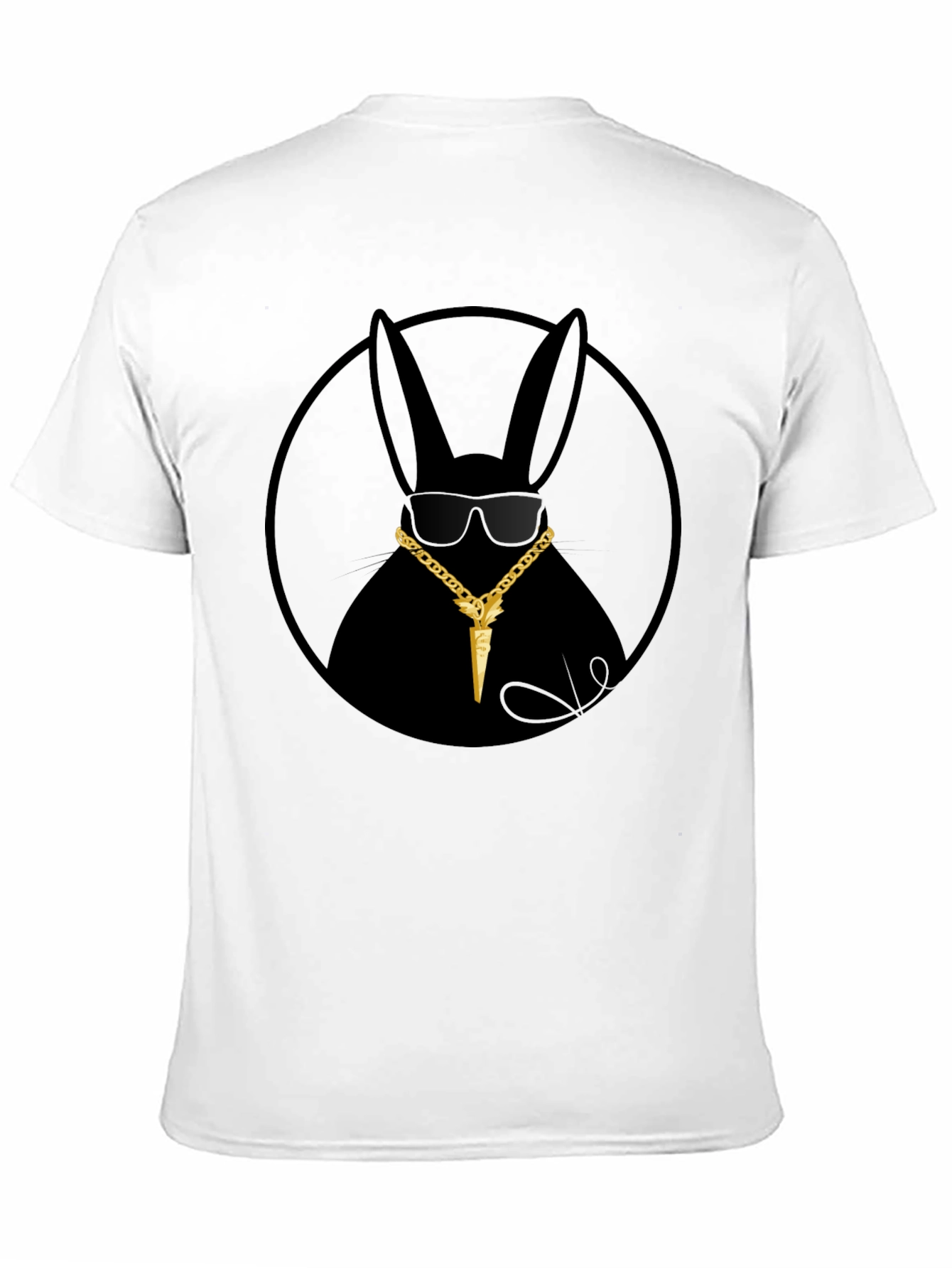 Gangster Rabbit T-Shirt - Black Crew Neck Tee