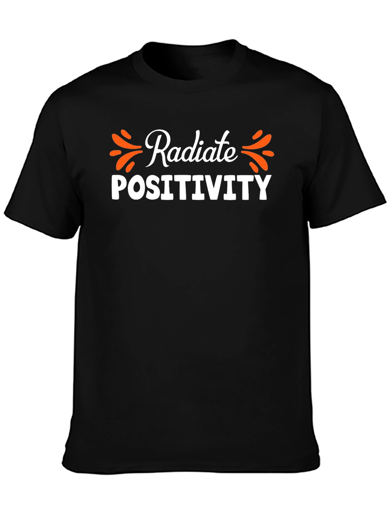 Radiate Positivity Black Graphic Tee