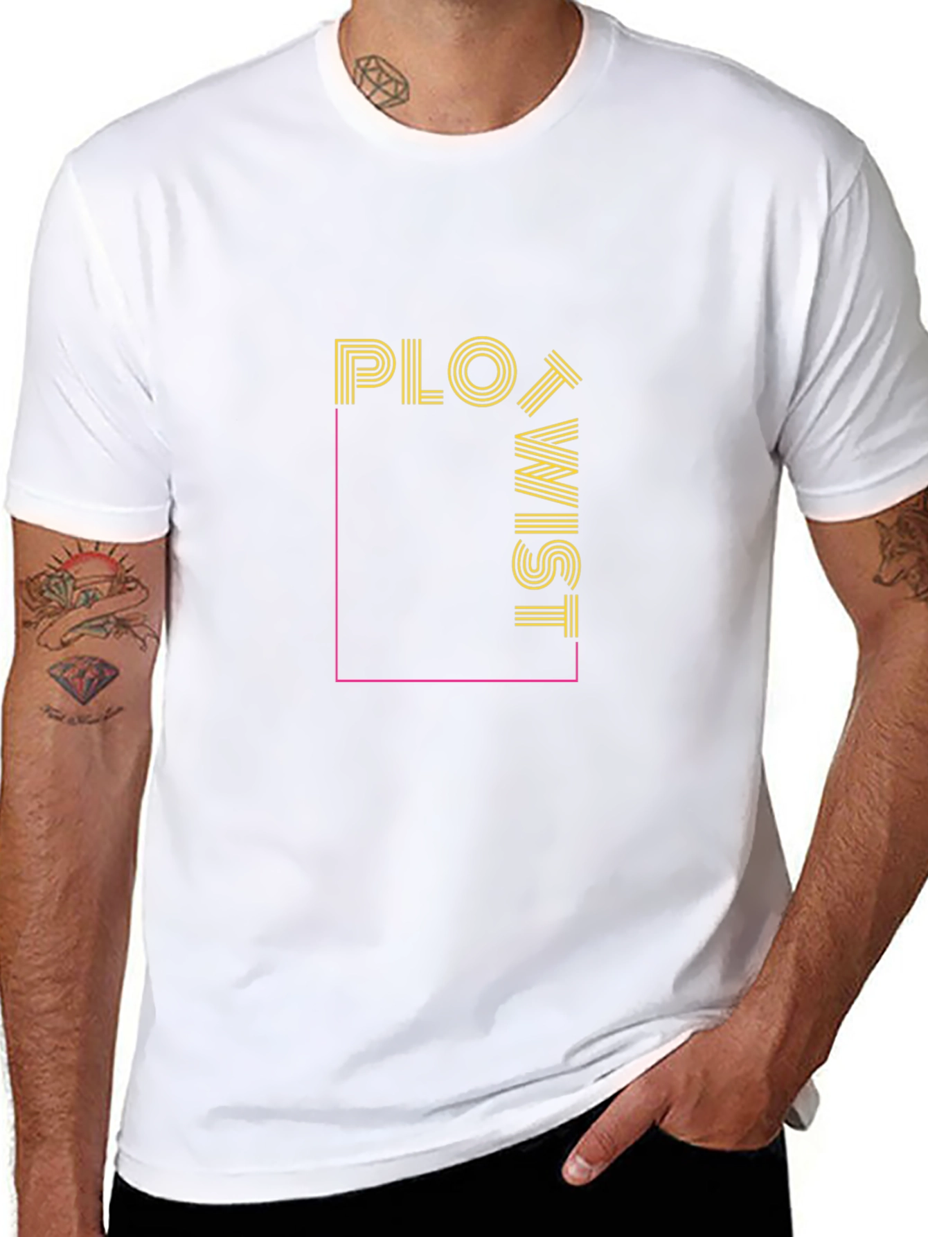 Plot Twist Graphic Tee - Trendy Novelty Design