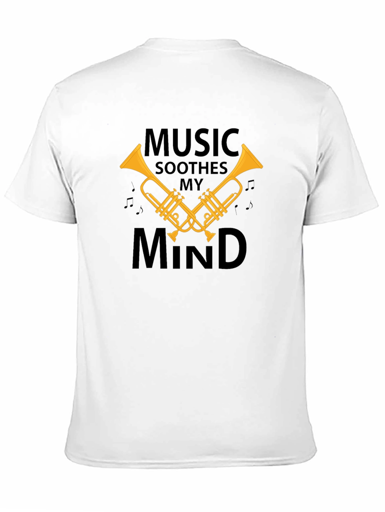 Music Soothes My Mind Black T-Shirt