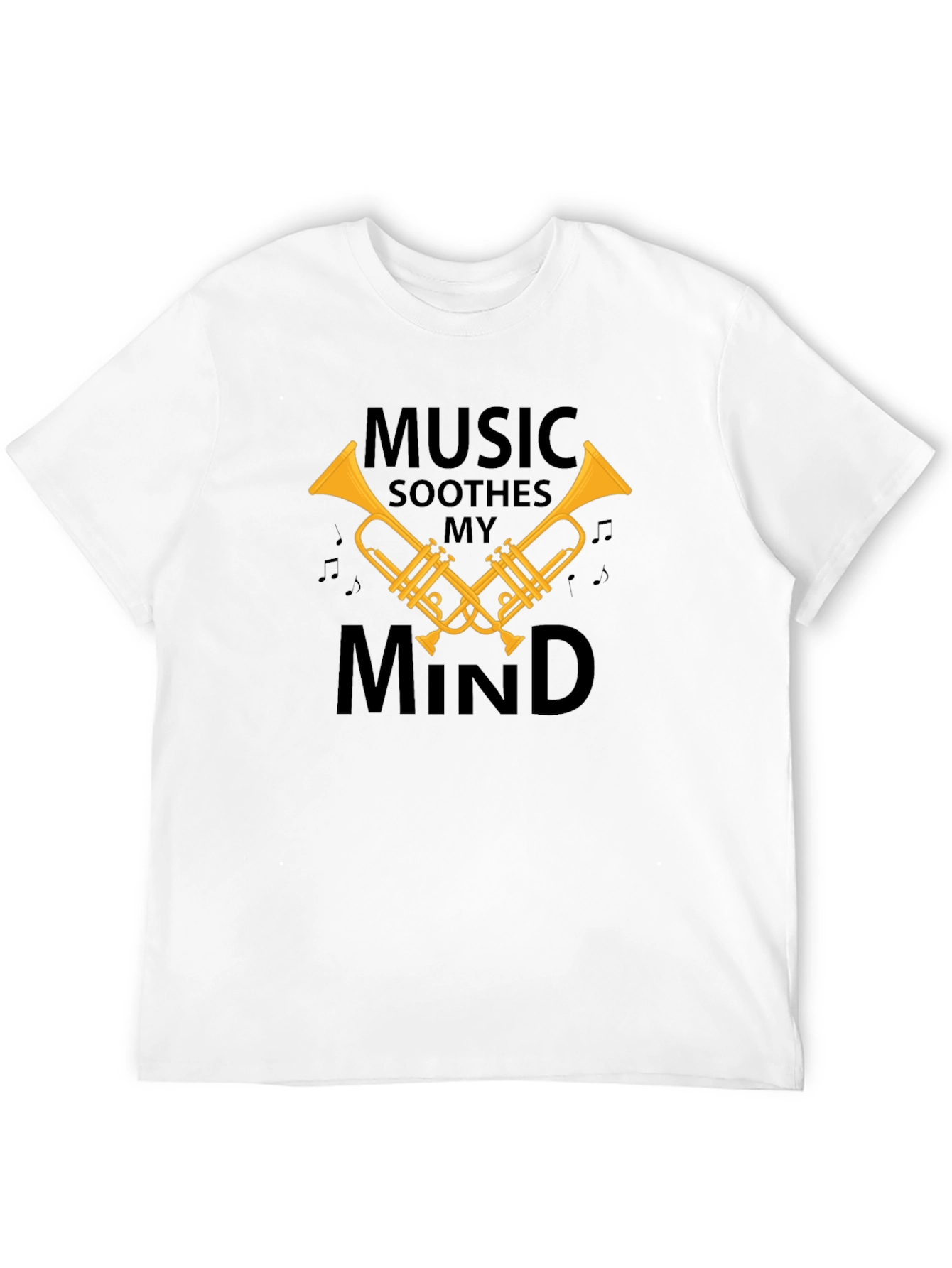 Music Soothes My Mind Black T-Shirt
