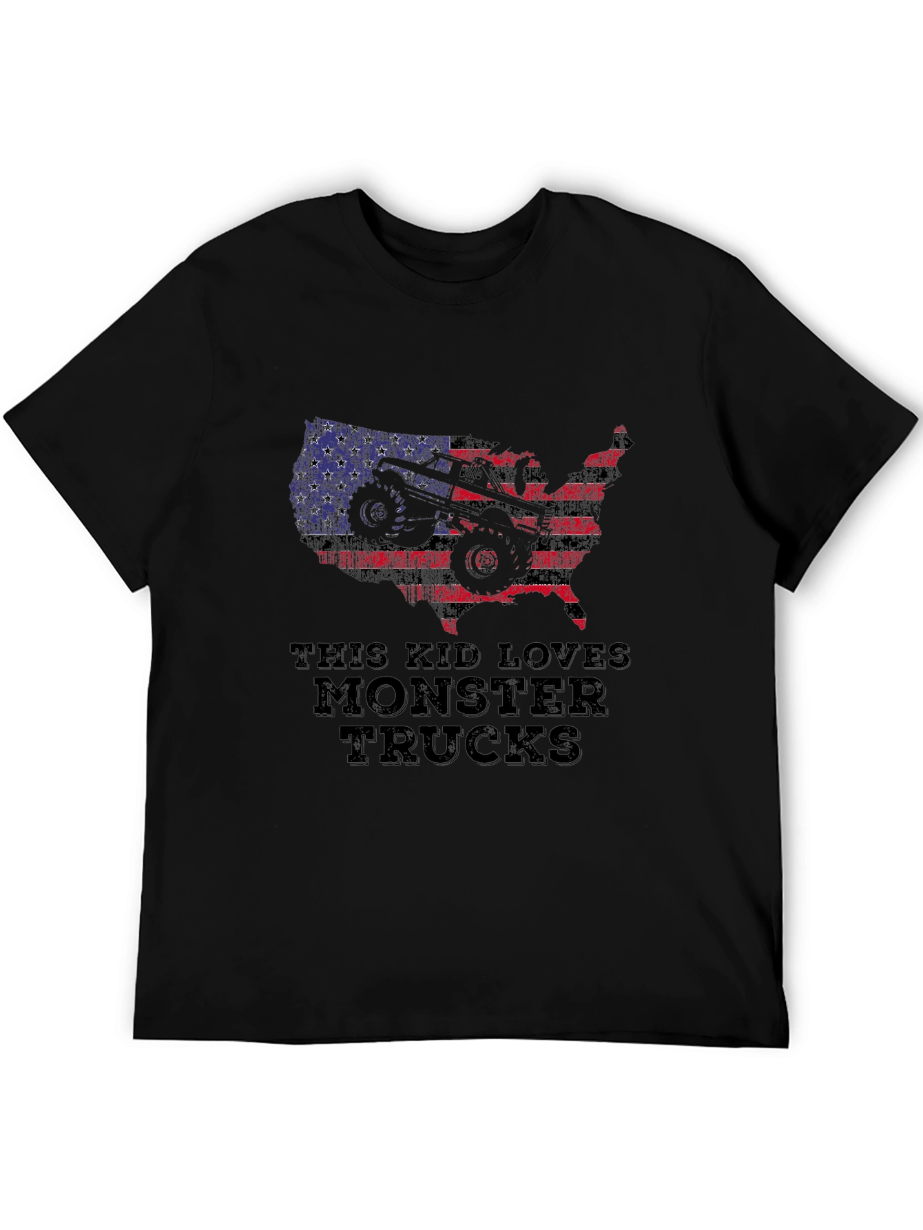 Monster Truck Lover T-Shirt - Patriotic USA Design
