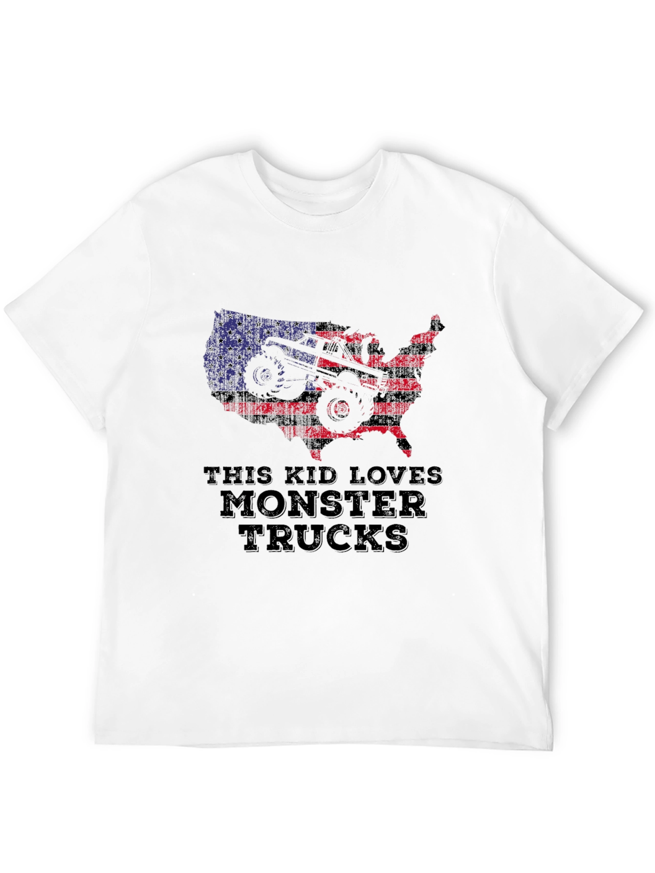 Monster Truck Lover T-Shirt - Patriotic USA Design