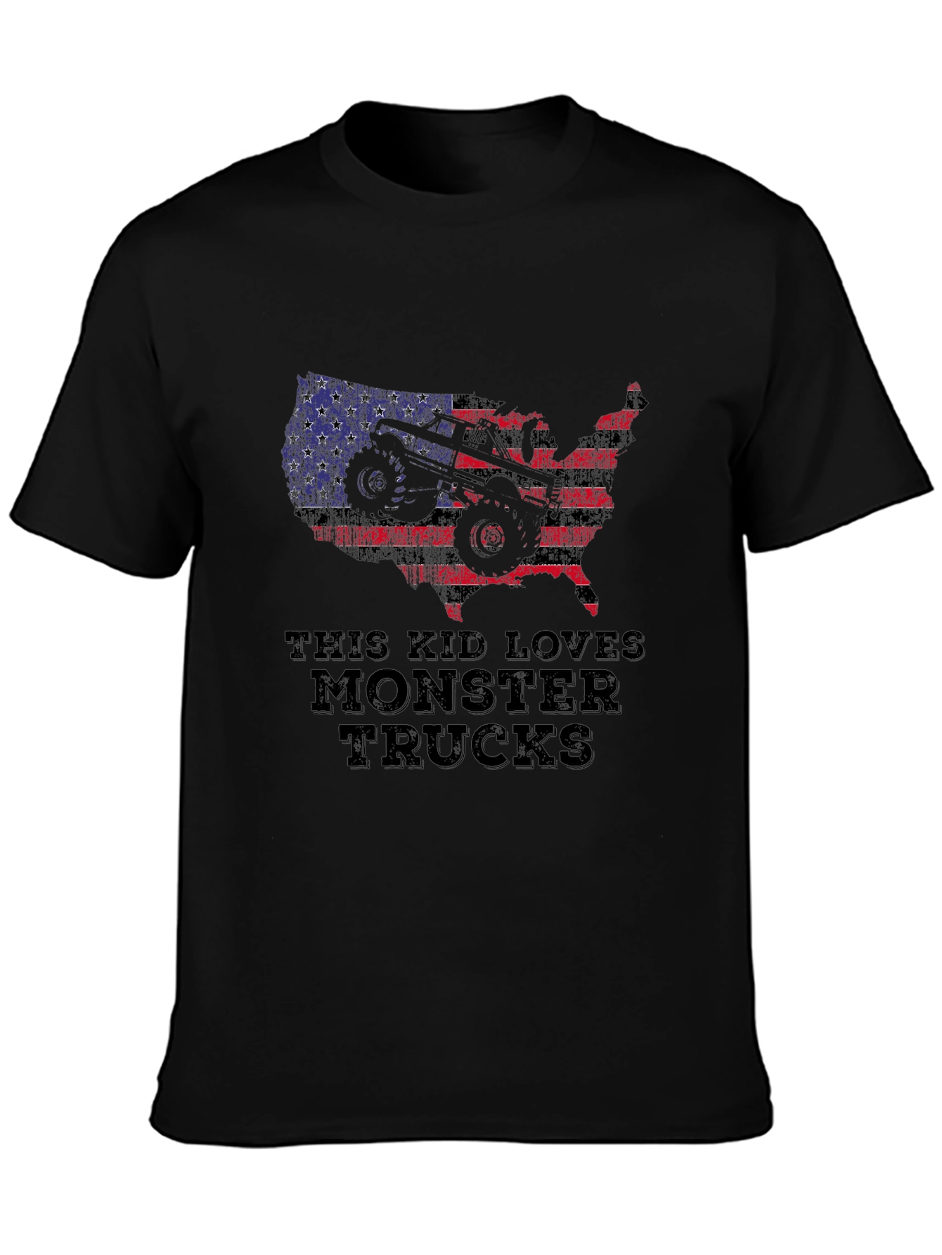 Monster Truck Lover T-Shirt - Patriotic USA Design