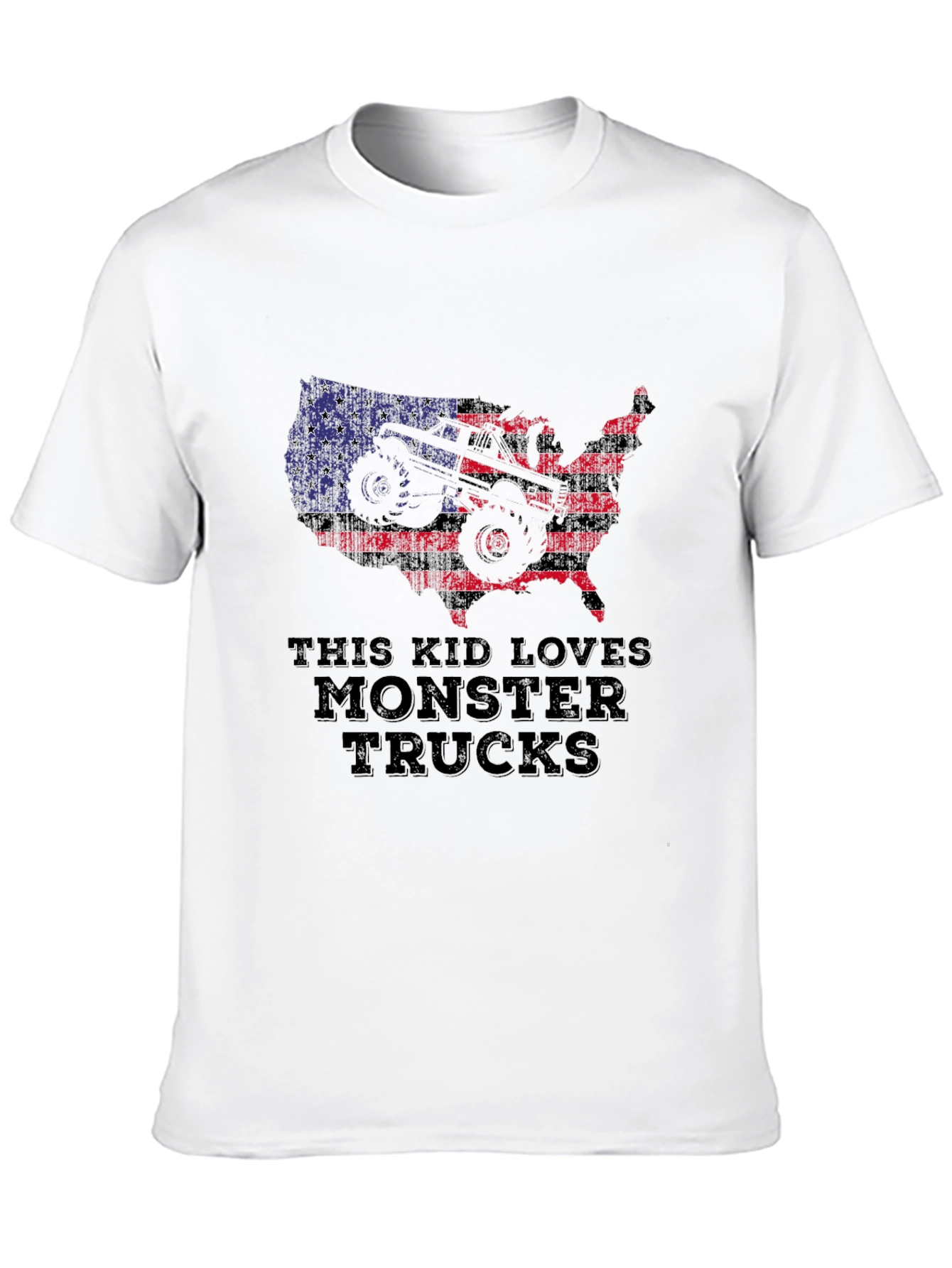 Monster Truck Lover T-Shirt - Patriotic USA Design