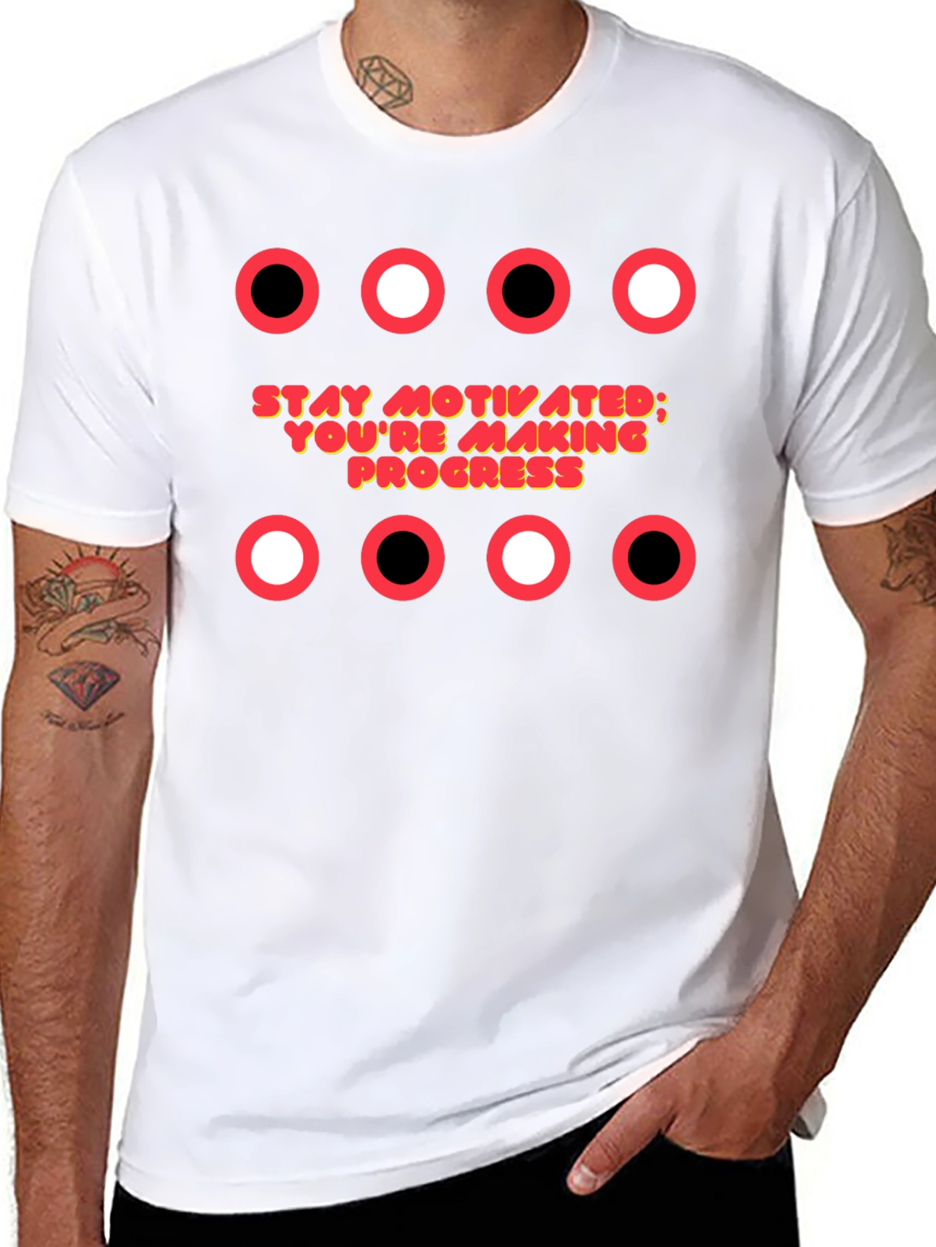 Motivational T-Shirt: Stay Motivated; Youre Making Progress