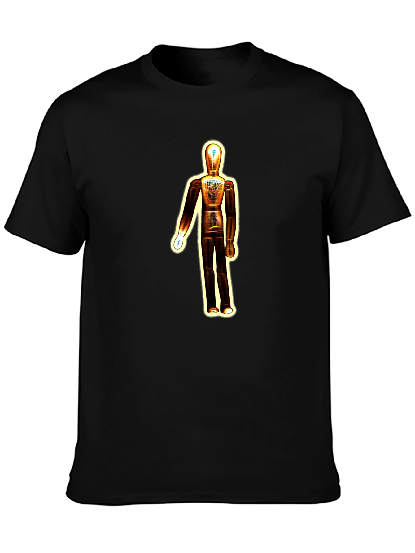 Cool Mannequin Graphic Tee - Black Cotton Blend