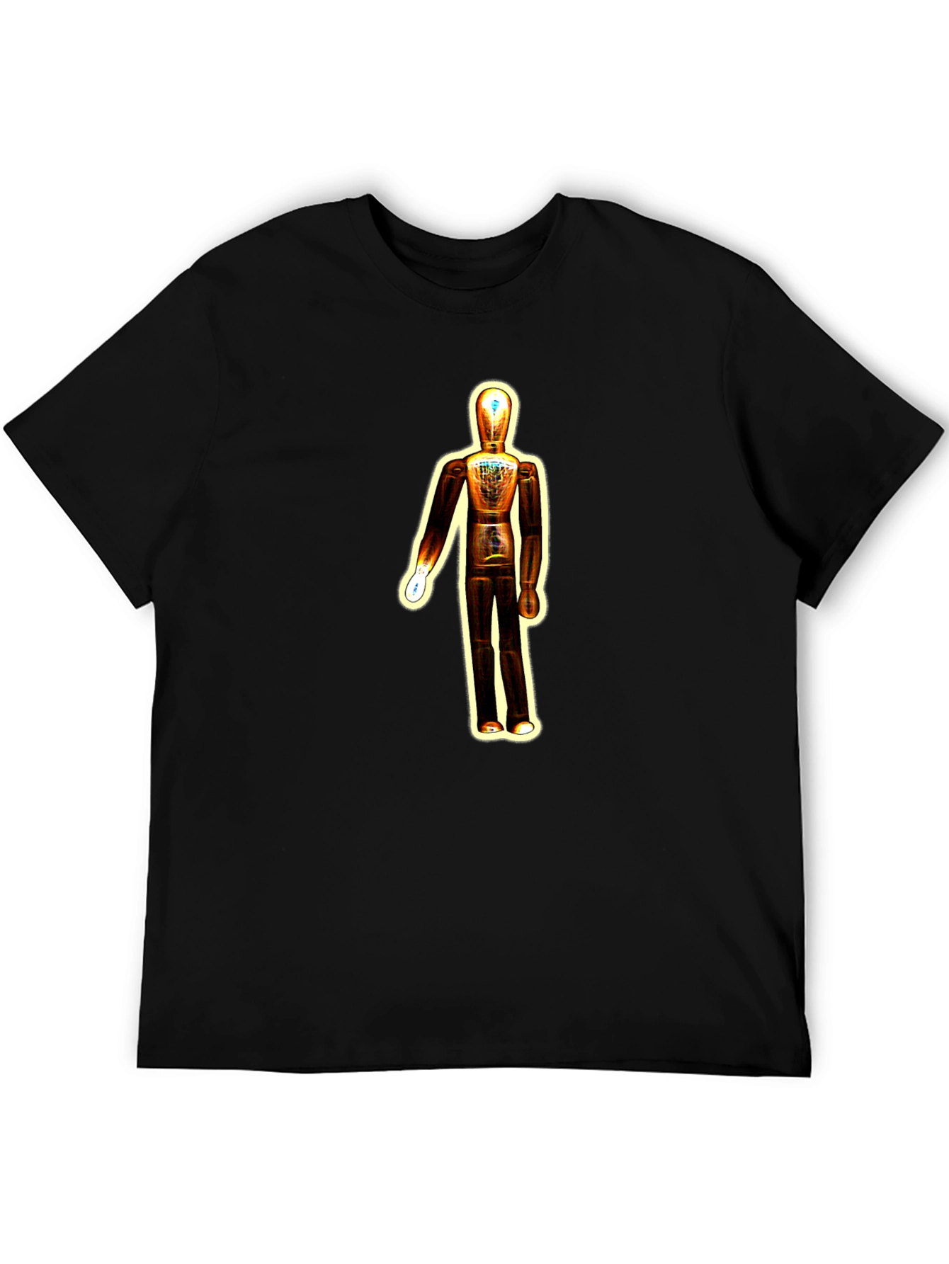 Cool Mannequin Graphic Tee - Black Cotton Blend