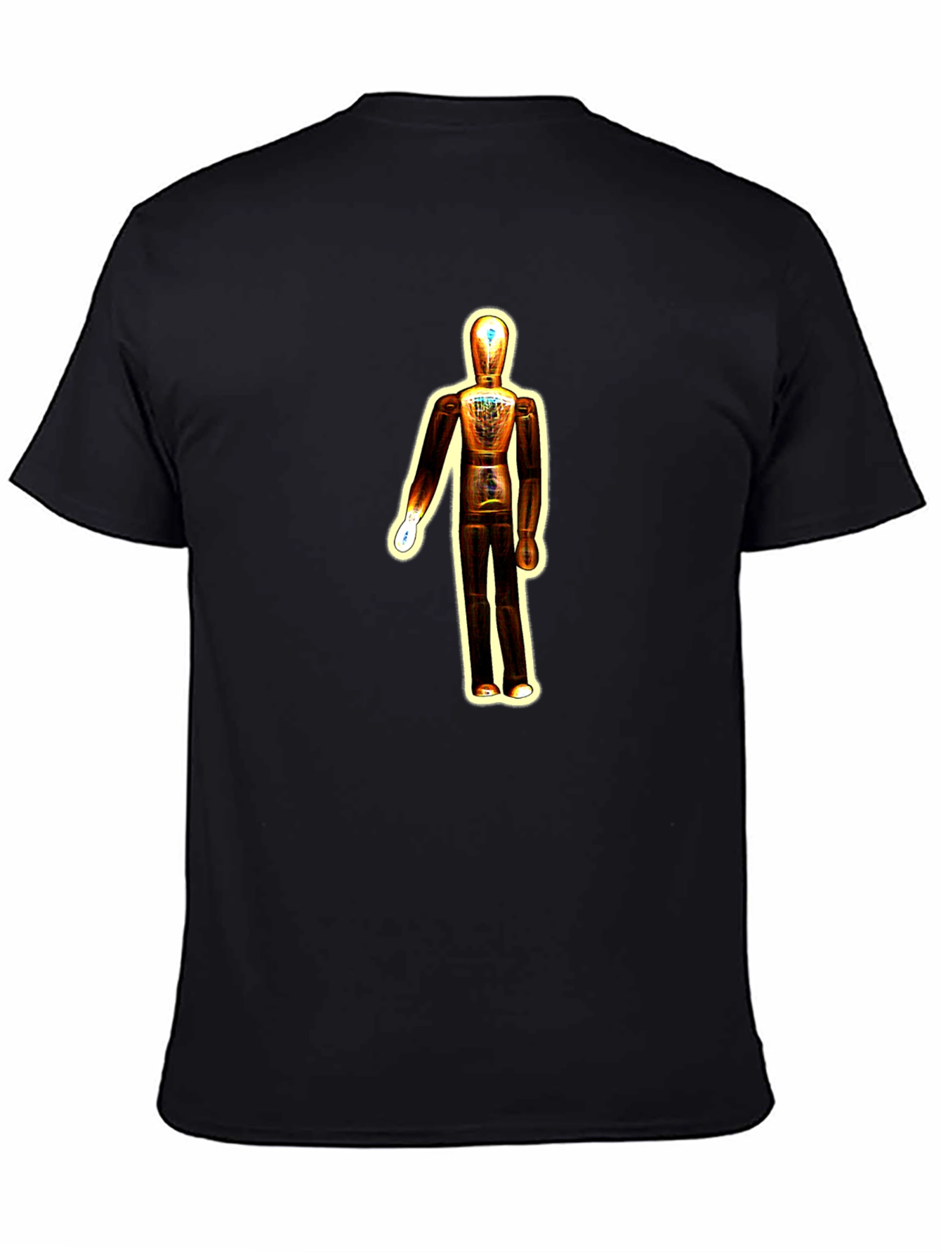 Cool Mannequin Graphic Tee - Black Cotton Blend