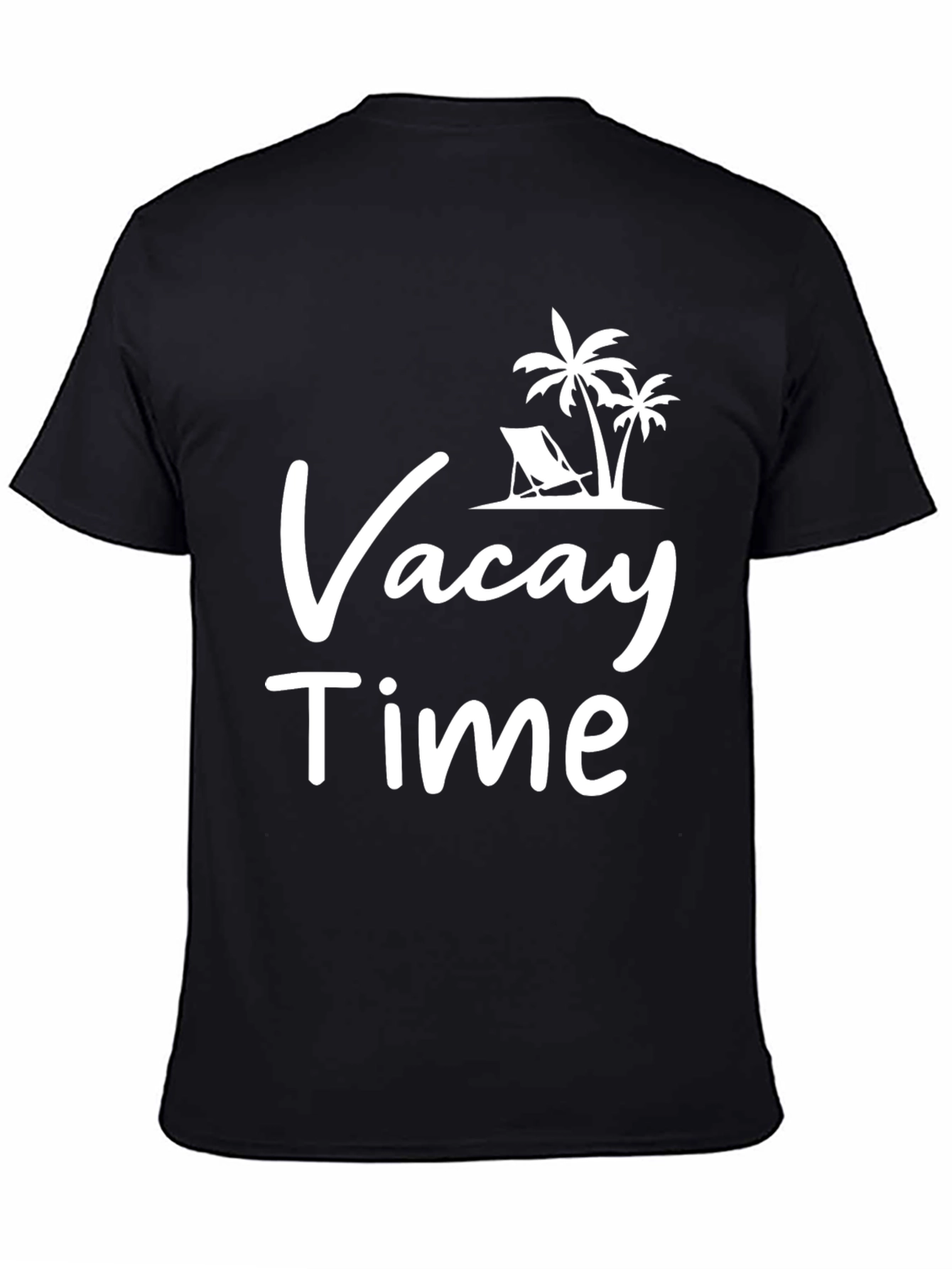 Vacay Time Black Graphic T-Shirt - Island Getaway Tee