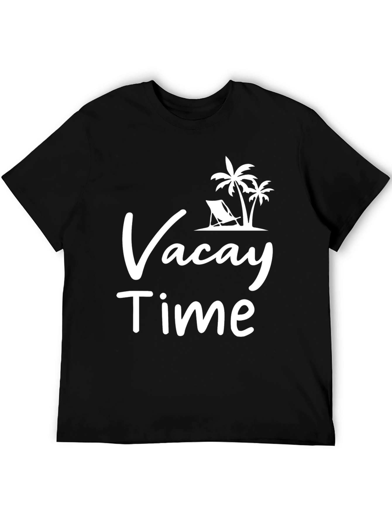 Vacay Time Black Graphic T-Shirt - Island Getaway Tee