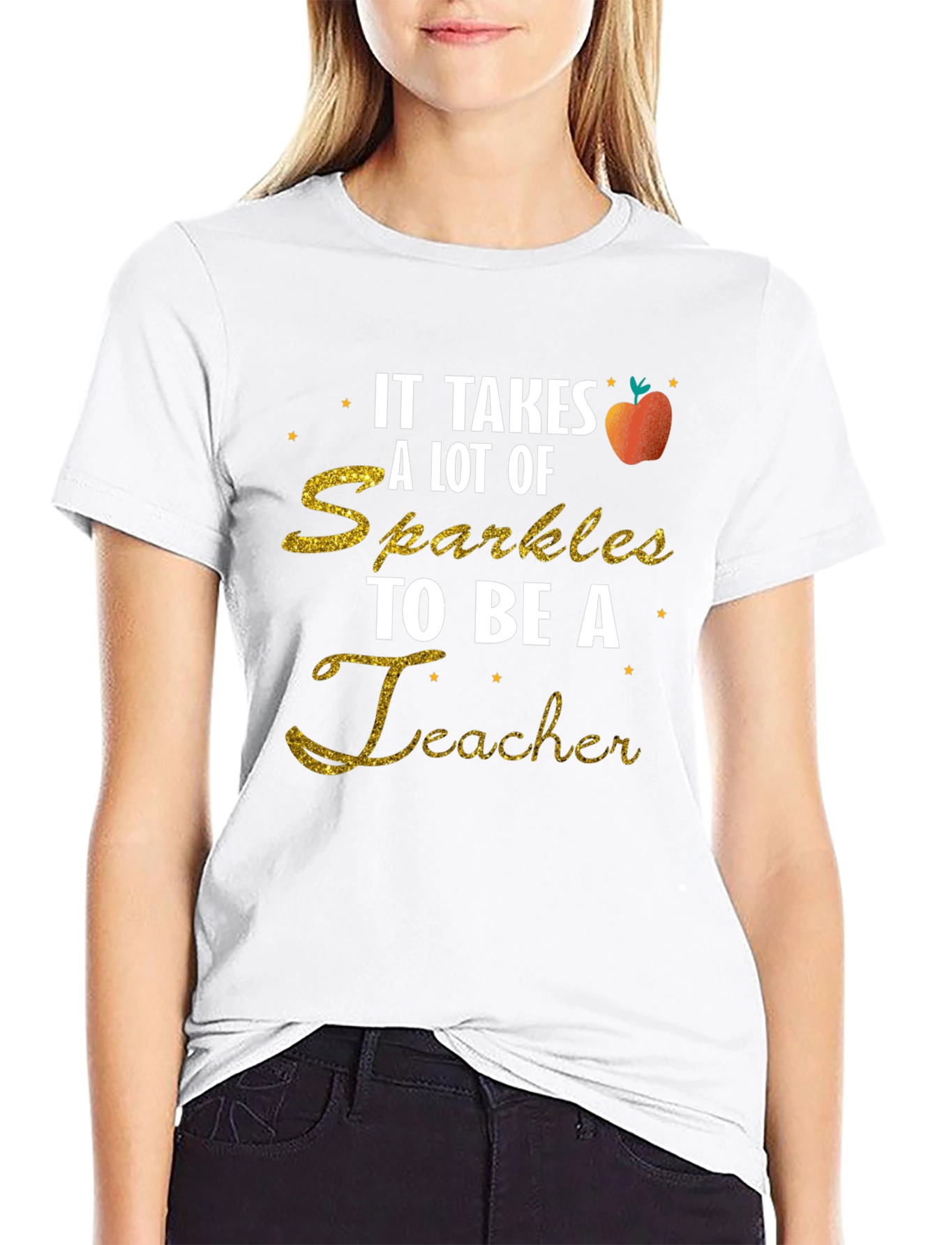 Sparkly Teacher T-Shirt: Takes A Lot Of Sparkles!