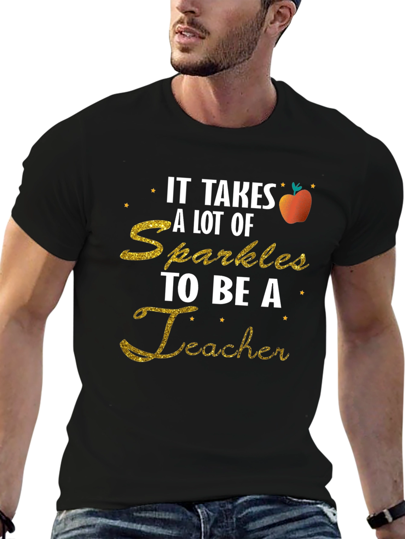 Sparkly Teacher T-Shirt: Takes A Lot Of Sparkles!