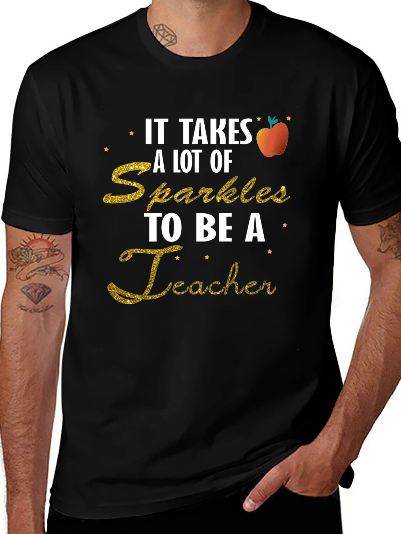 Sparkly Teacher T-Shirt: Takes A Lot Of Sparkles!