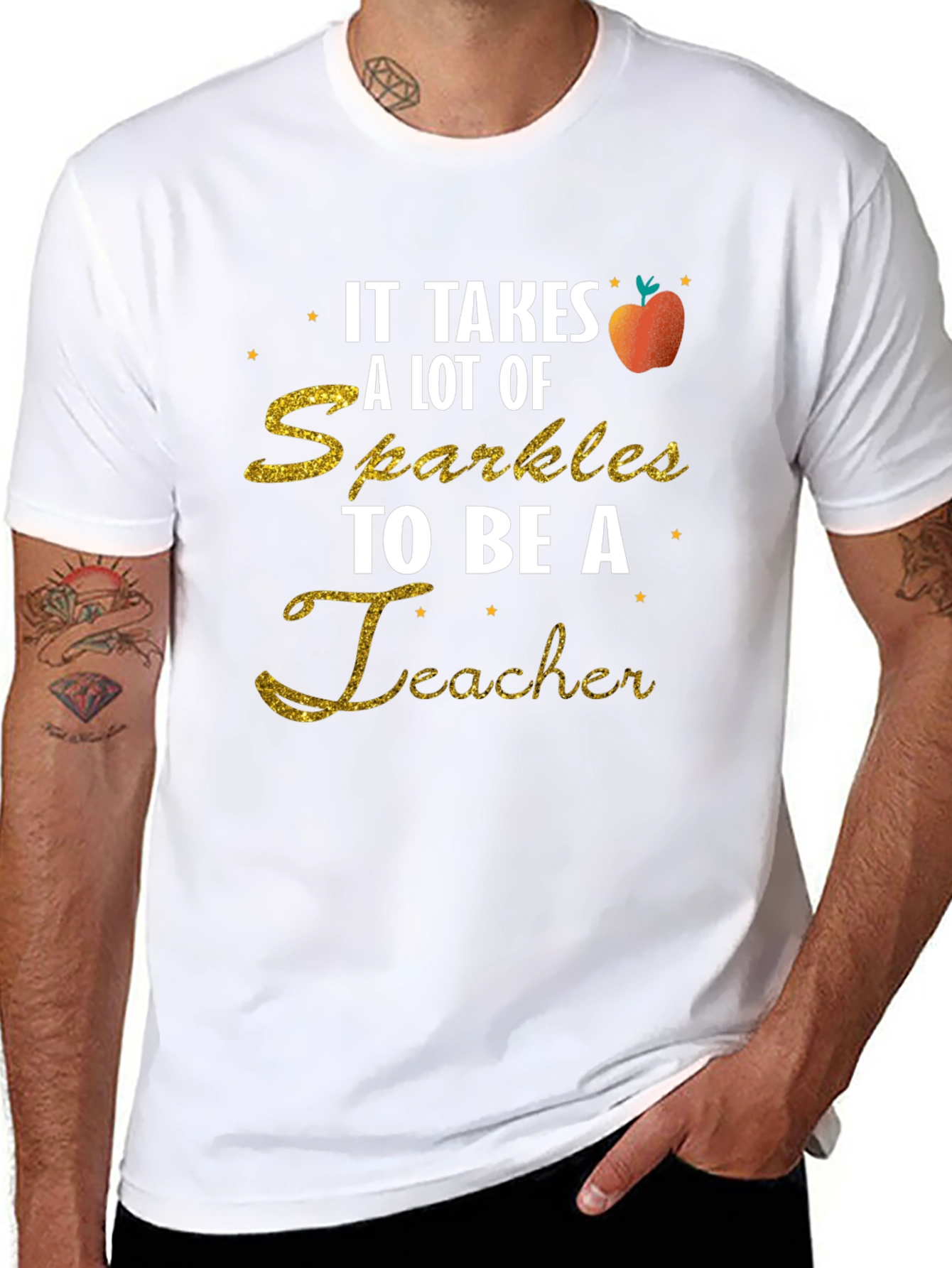 Sparkly Teacher T-Shirt: Takes A Lot Of Sparkles!