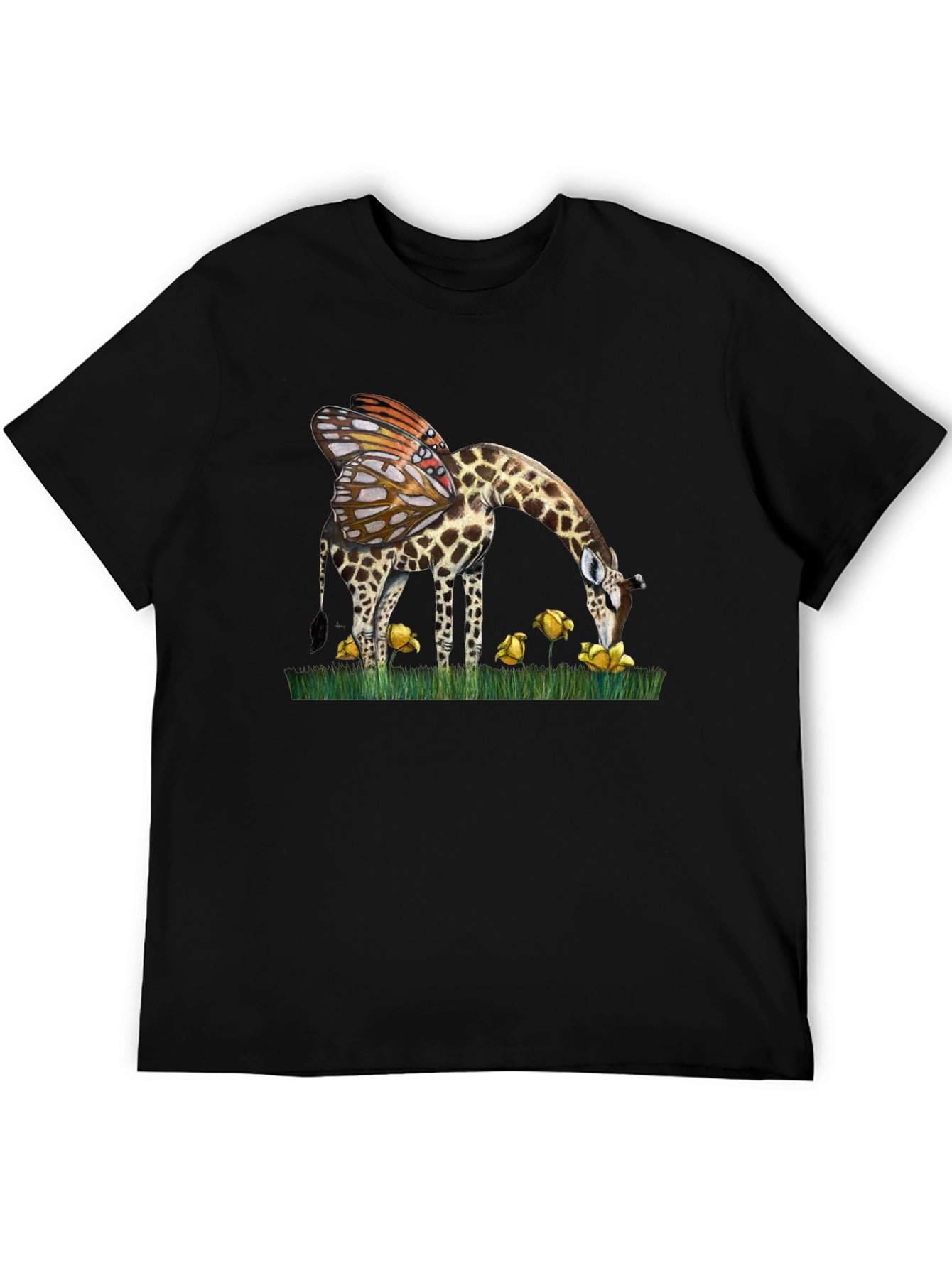 Giraffe Butterfly Wing T-Shirt