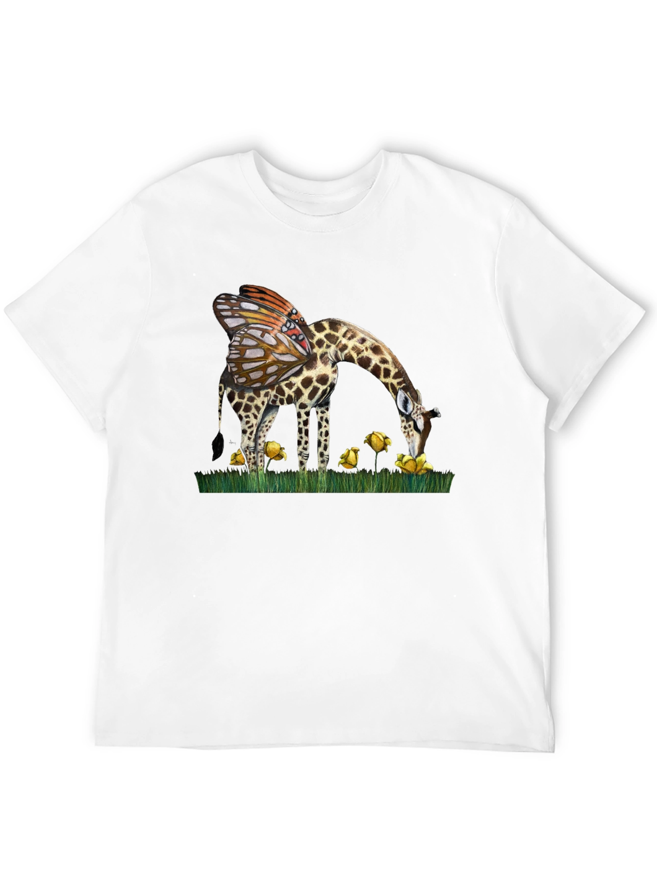 Giraffe Butterfly Wing T-Shirt
