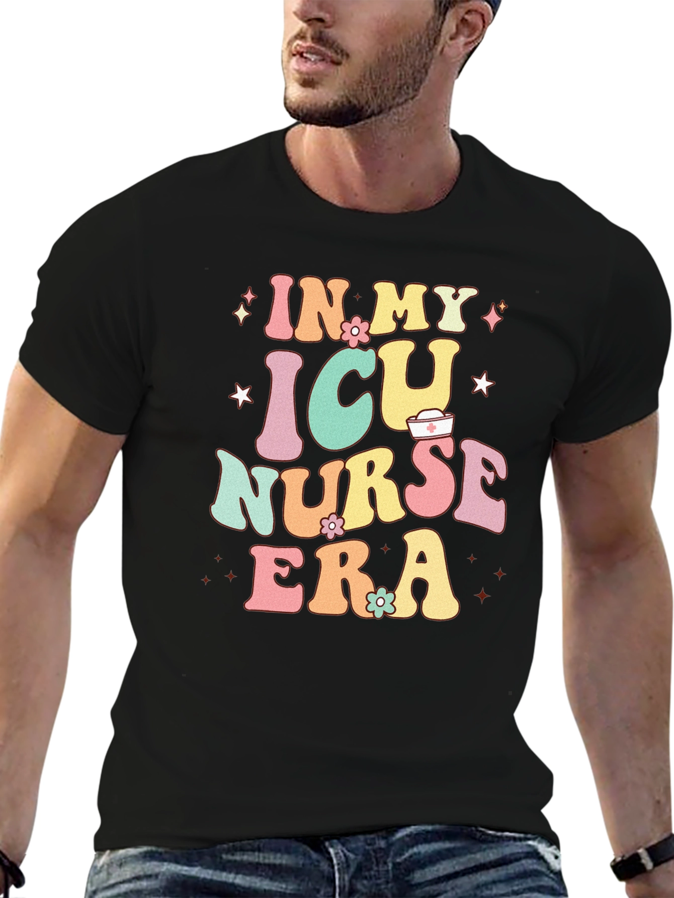 ICU Nurse Era Graphic Tee - Black