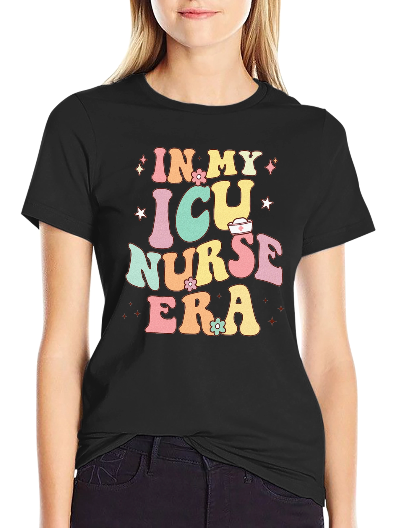 ICU Nurse Era Graphic Tee - Black