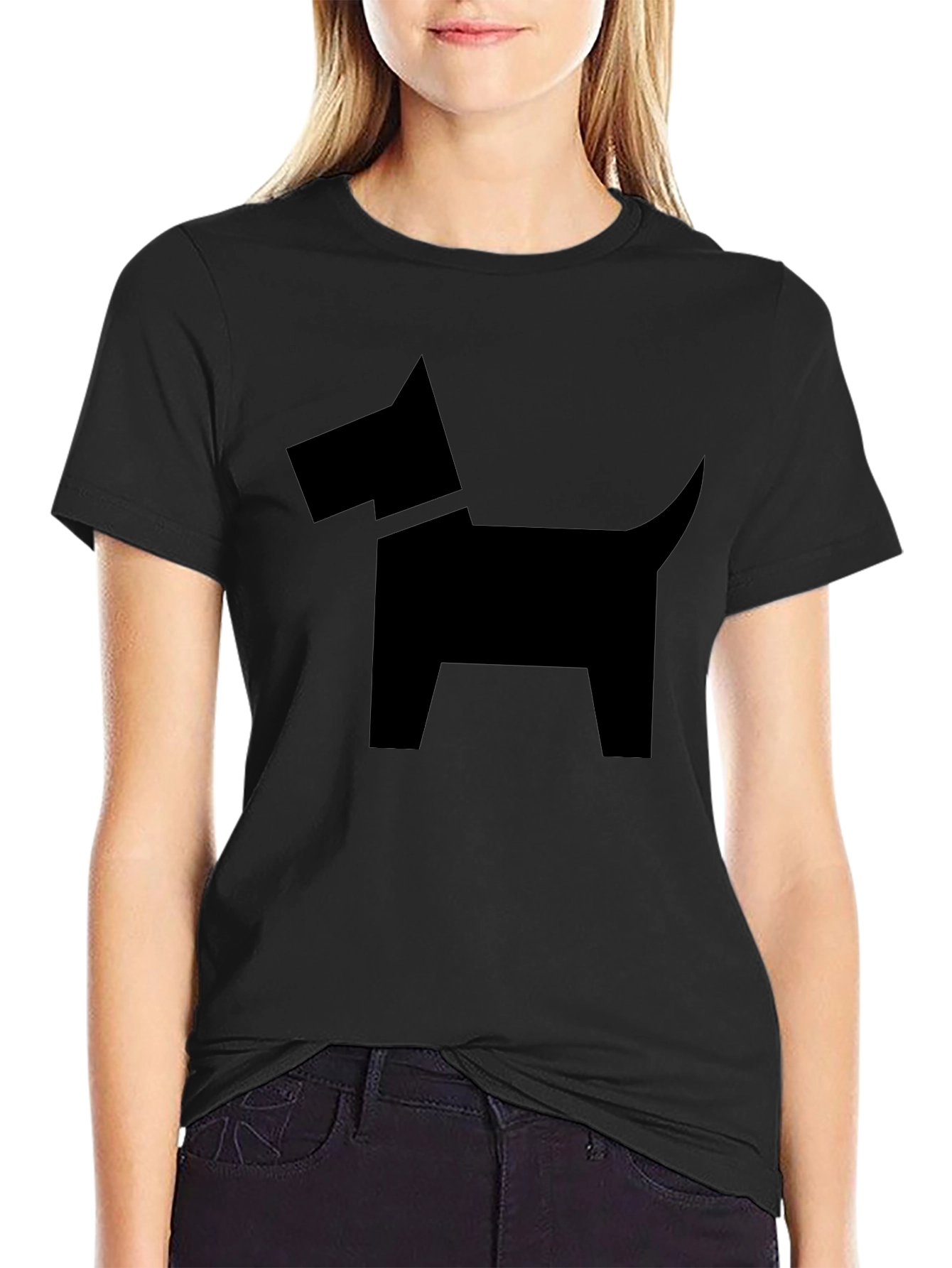 Minimalist Dog Graphic T-Shirt