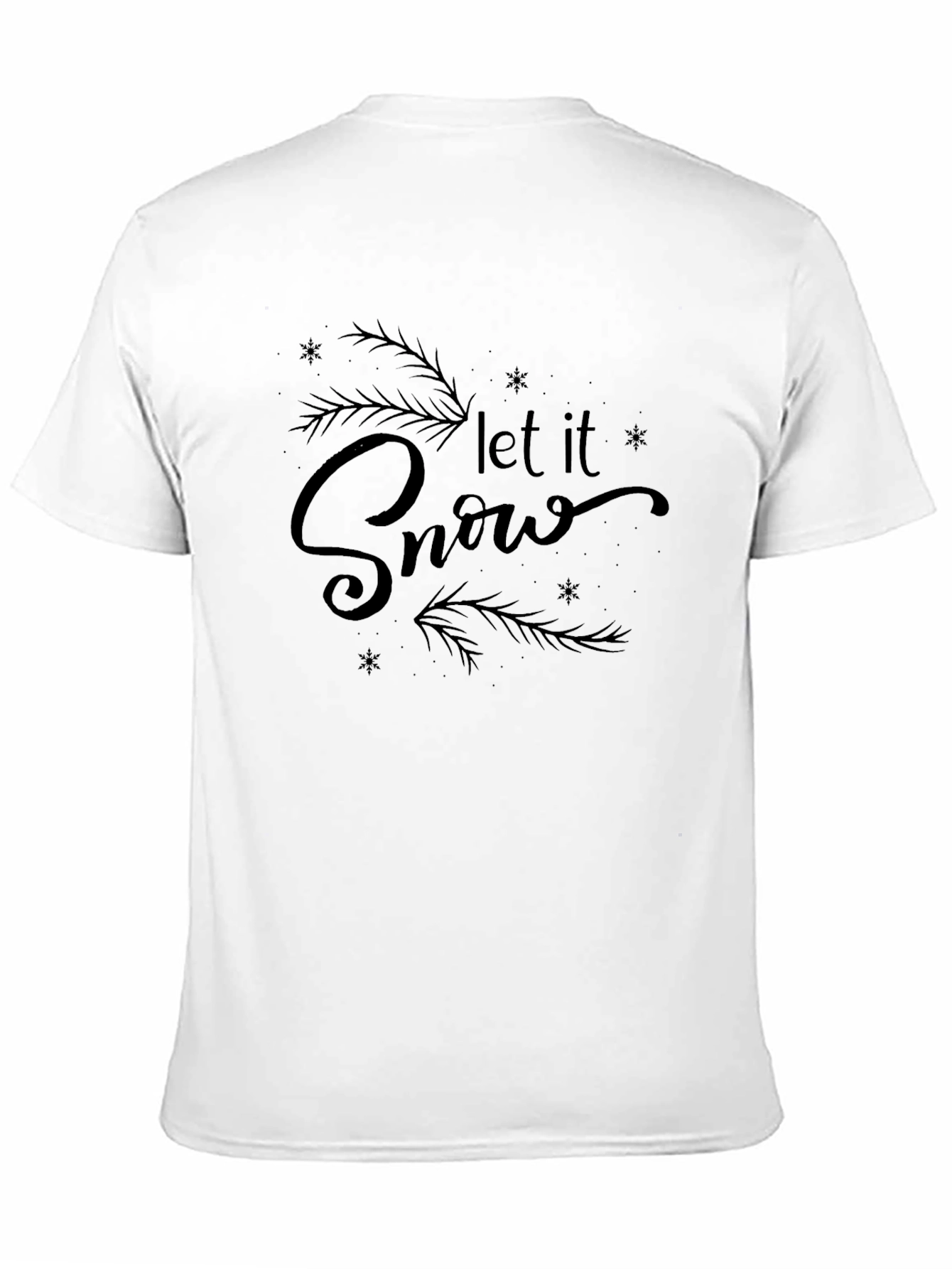 Let it Snow Black Graphic Tee Shirt