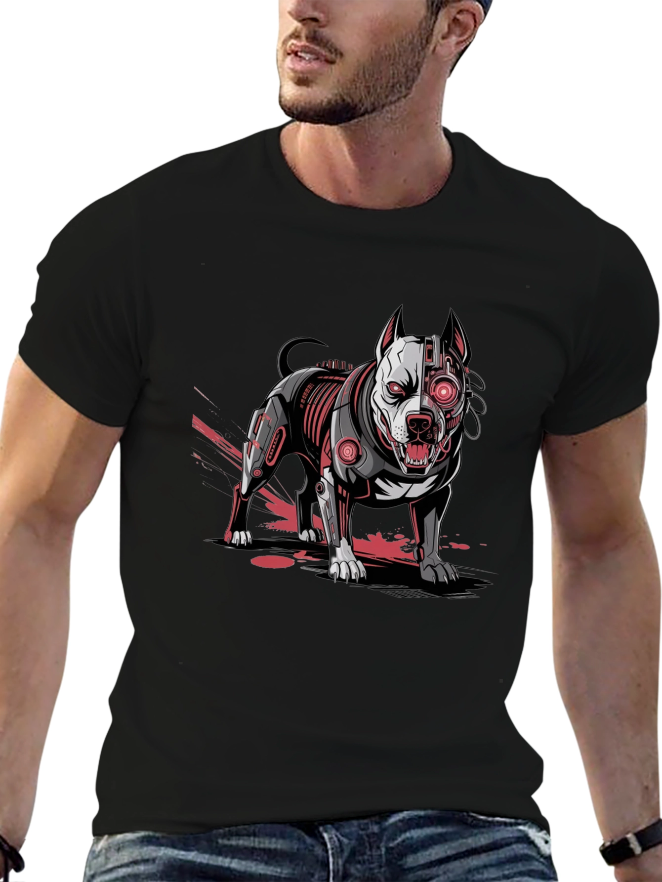 Cybernetic Pitbull Graphic Tee