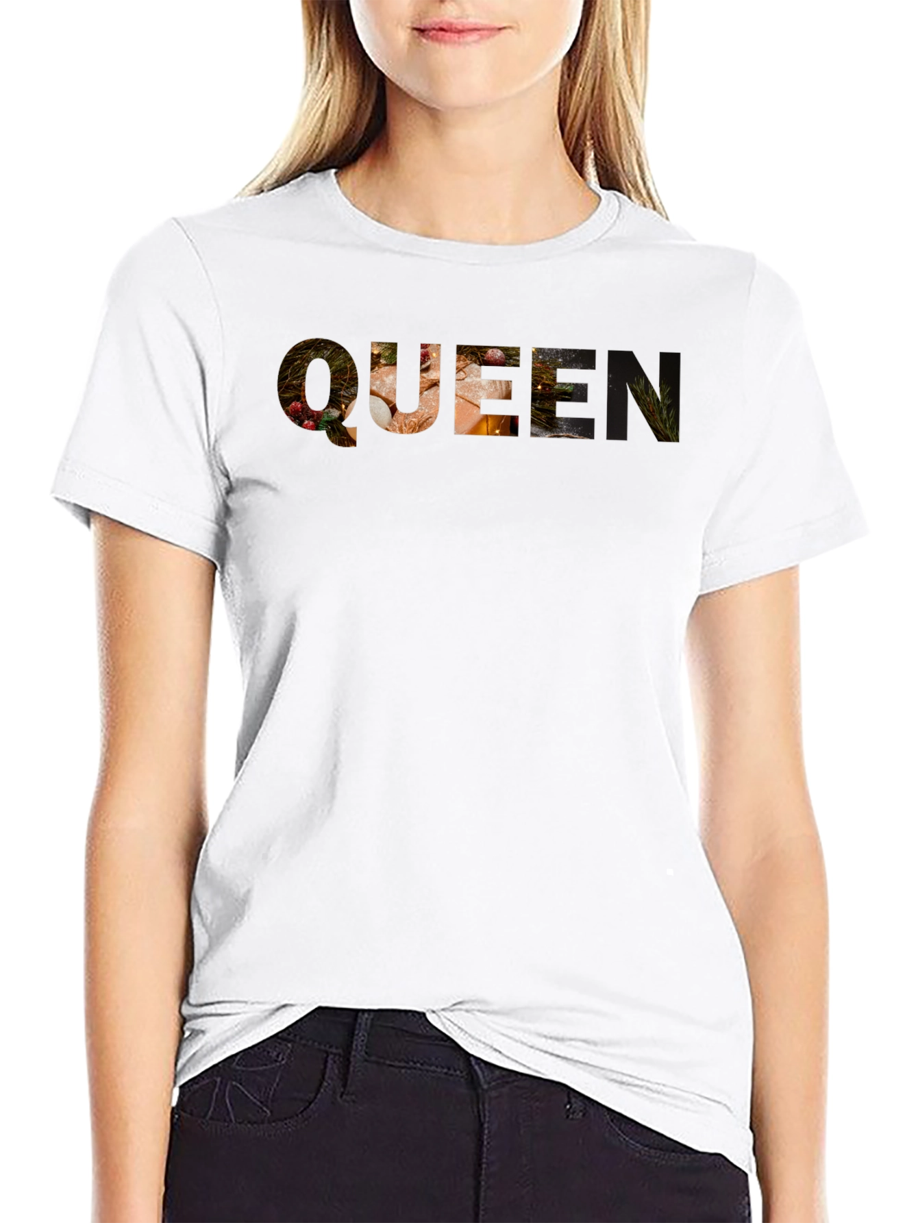 Queen Graphic Print Black T-Shirt