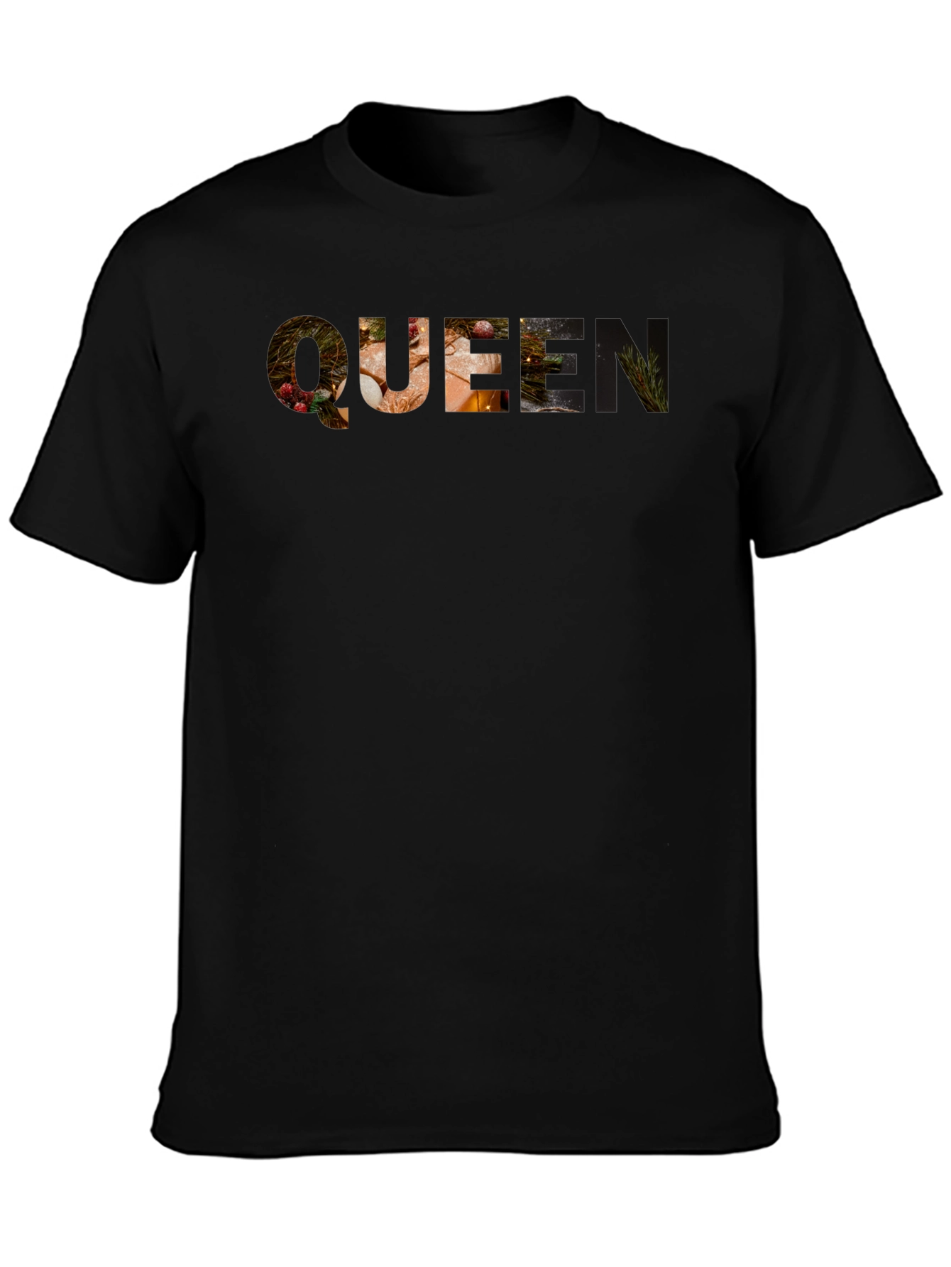 Queen Graphic Print Black T-Shirt