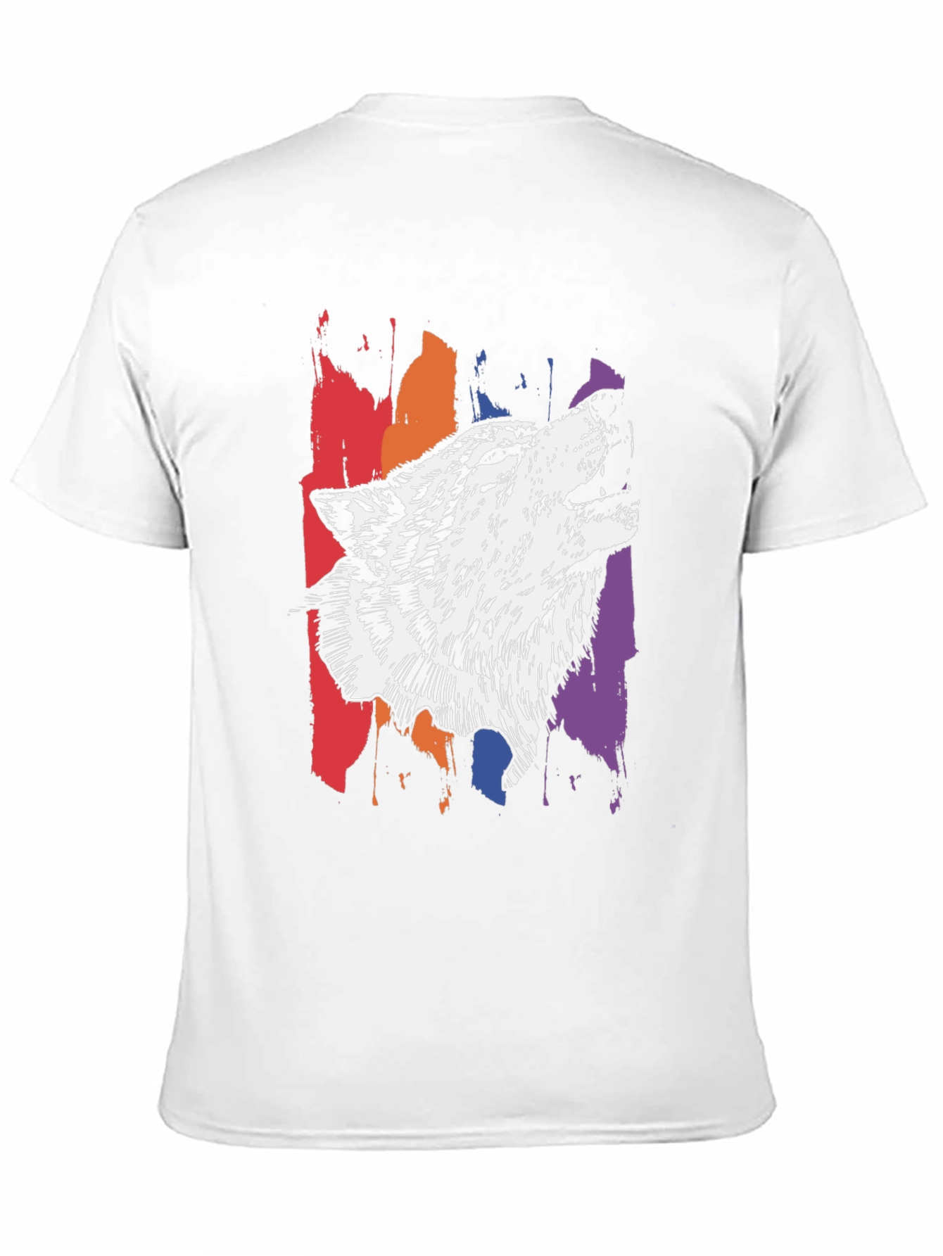 Wolf Graphic Print Tee - Stylish Mens T-Shirt