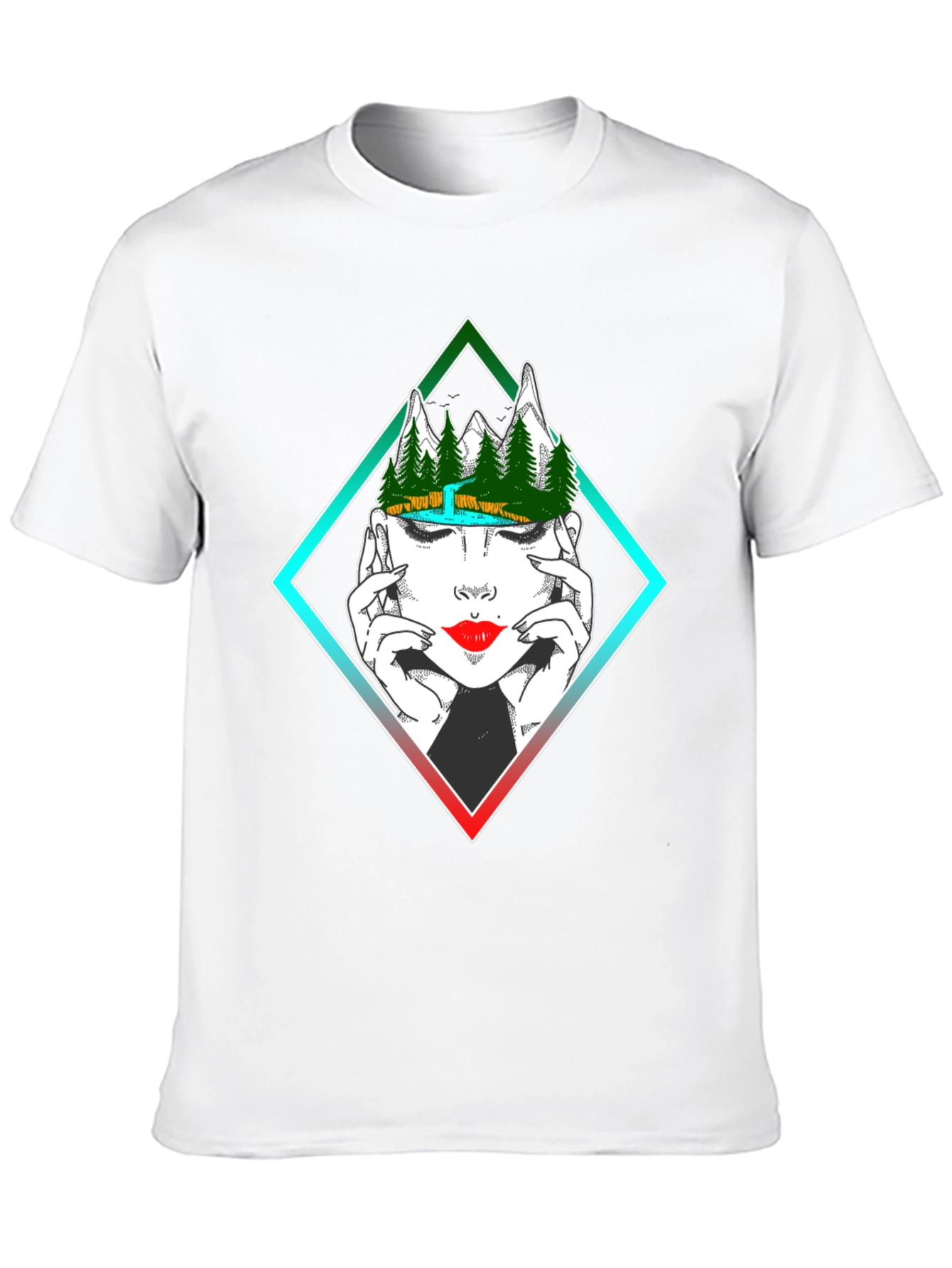 Geometric Nature Mindset Graphic T-Shirt