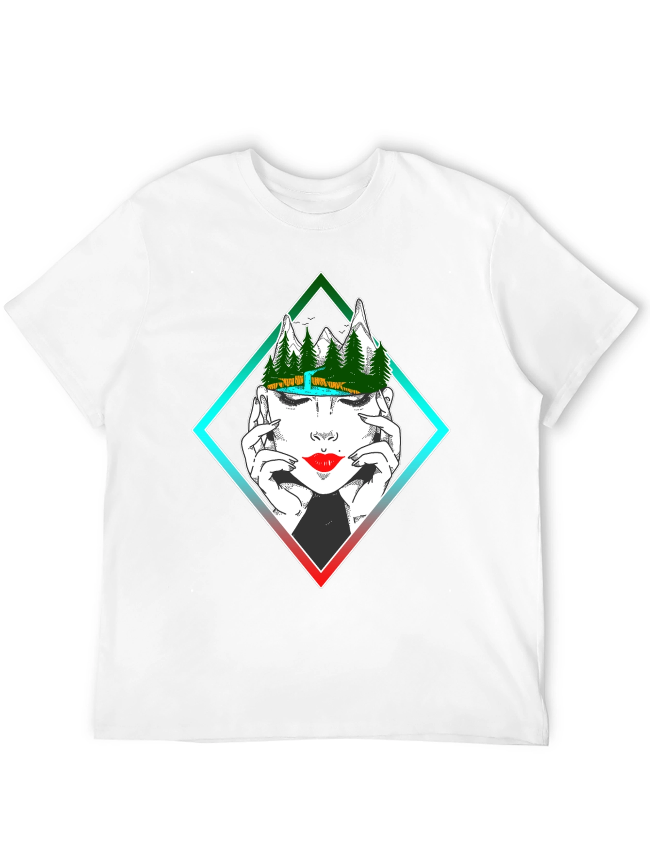 Geometric Nature Mindset Graphic T-Shirt