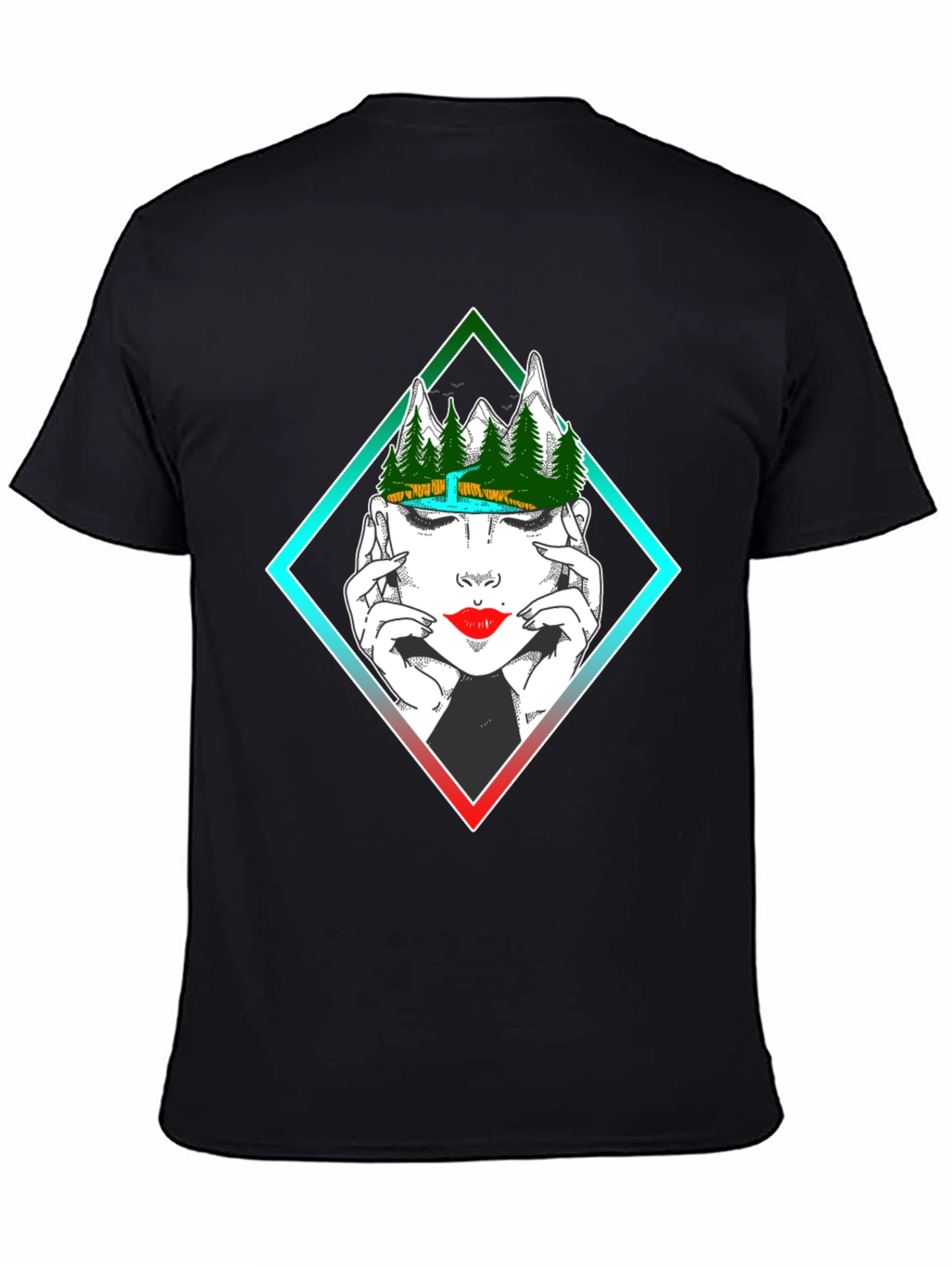 Geometric Nature Mindset Graphic T-Shirt