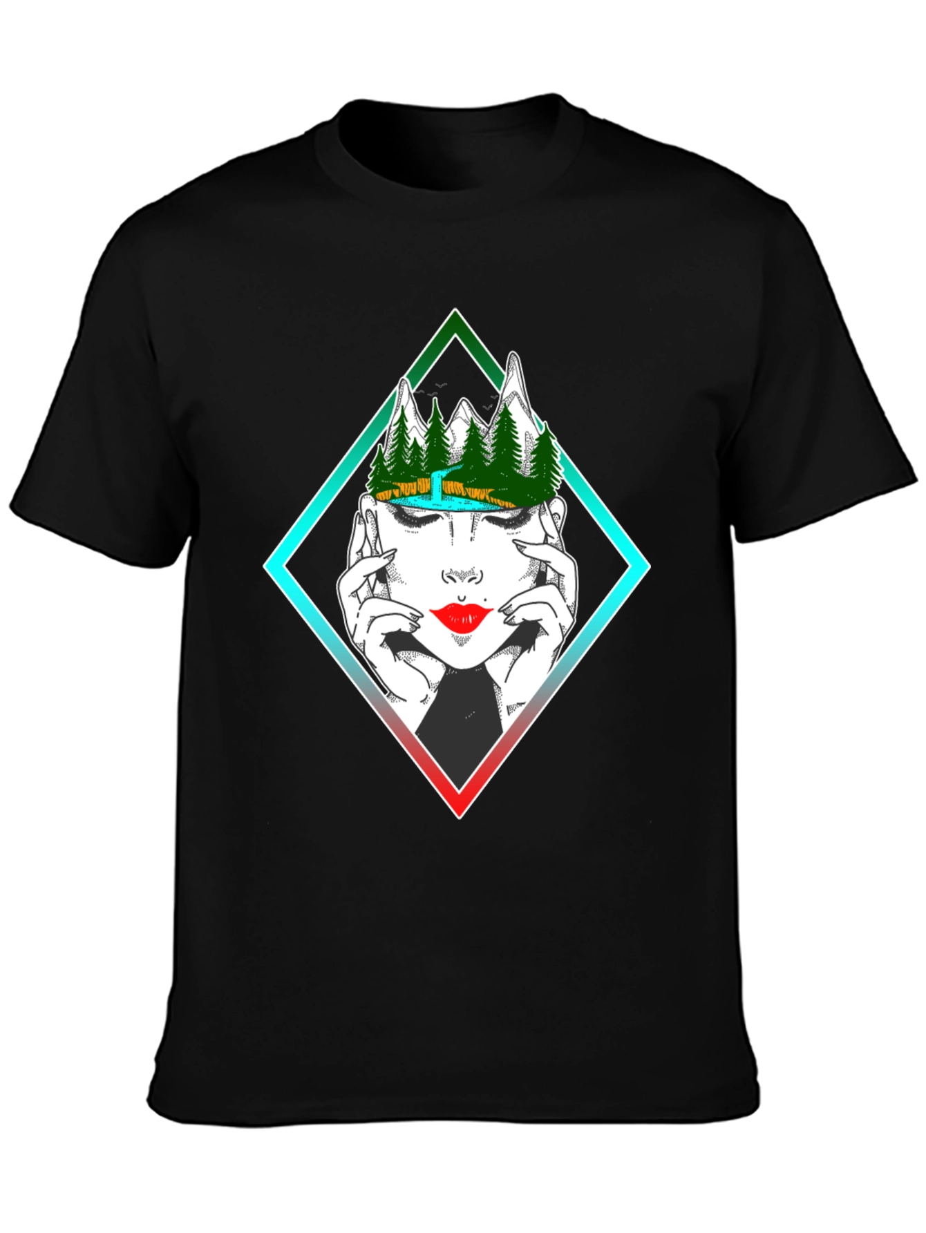 Geometric Nature Mindset Graphic T-Shirt