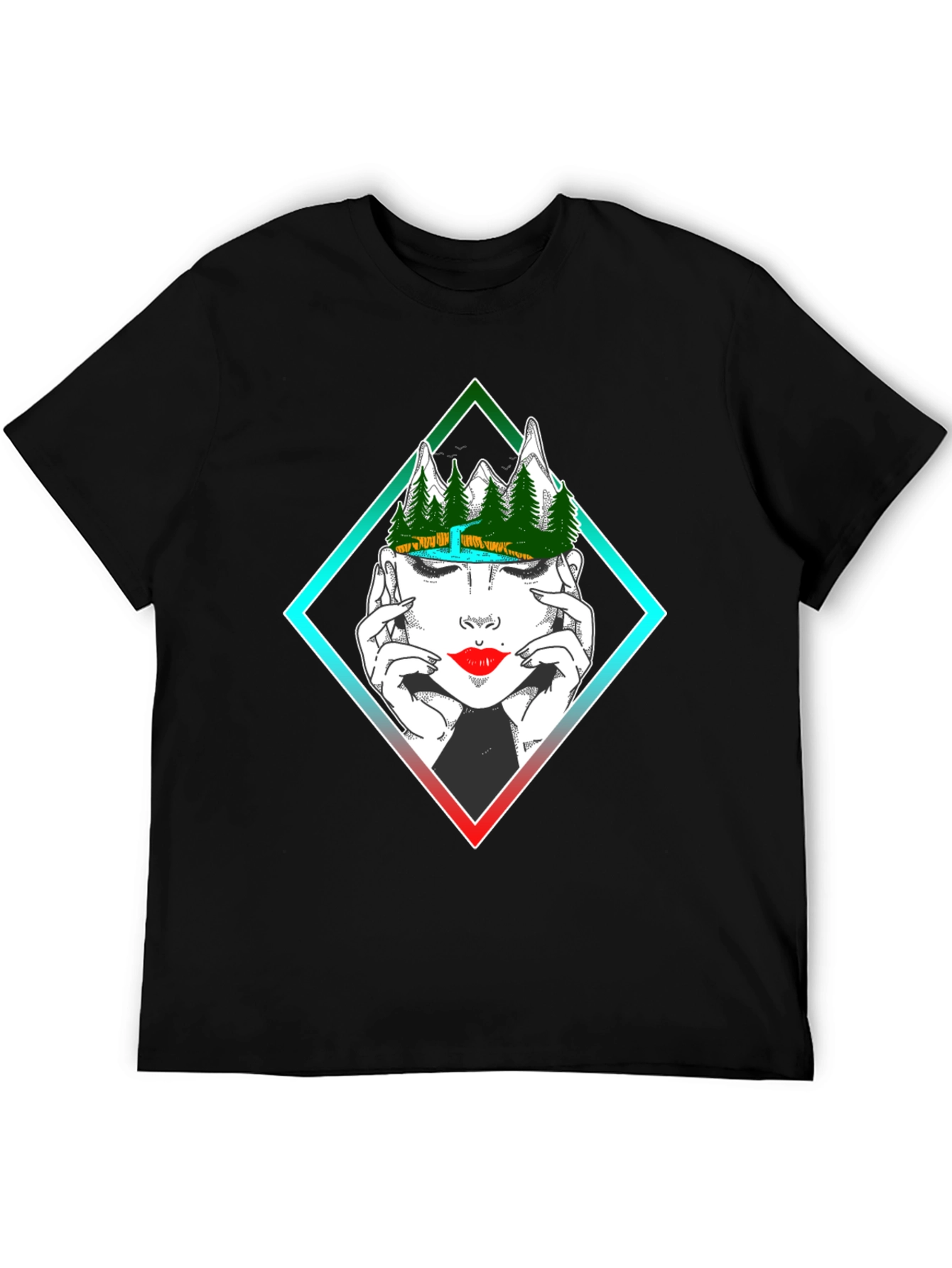 Geometric Nature Mindset Graphic T-Shirt