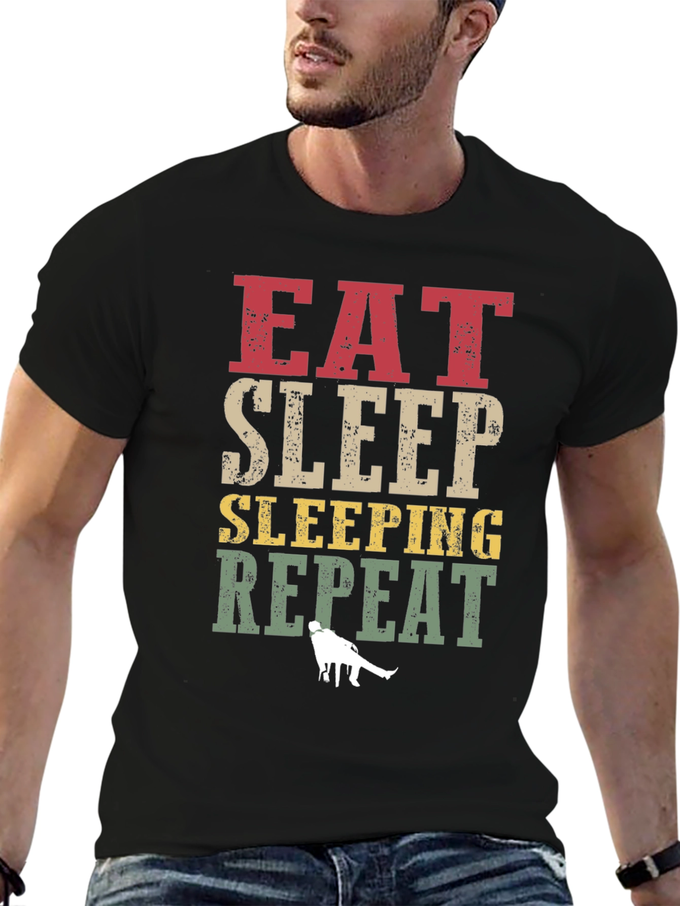 Eat Sleep Sleeping Repeat Funny T-Shirt