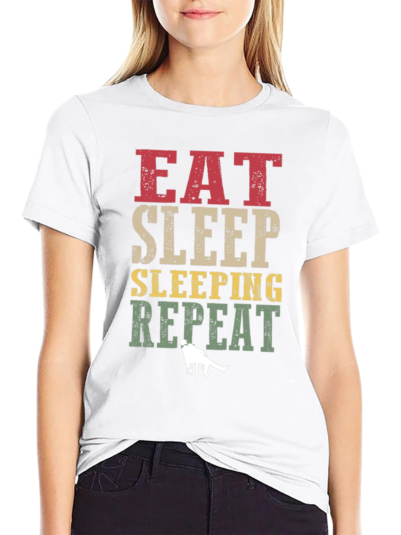 Eat Sleep Sleeping Repeat Funny T-Shirt