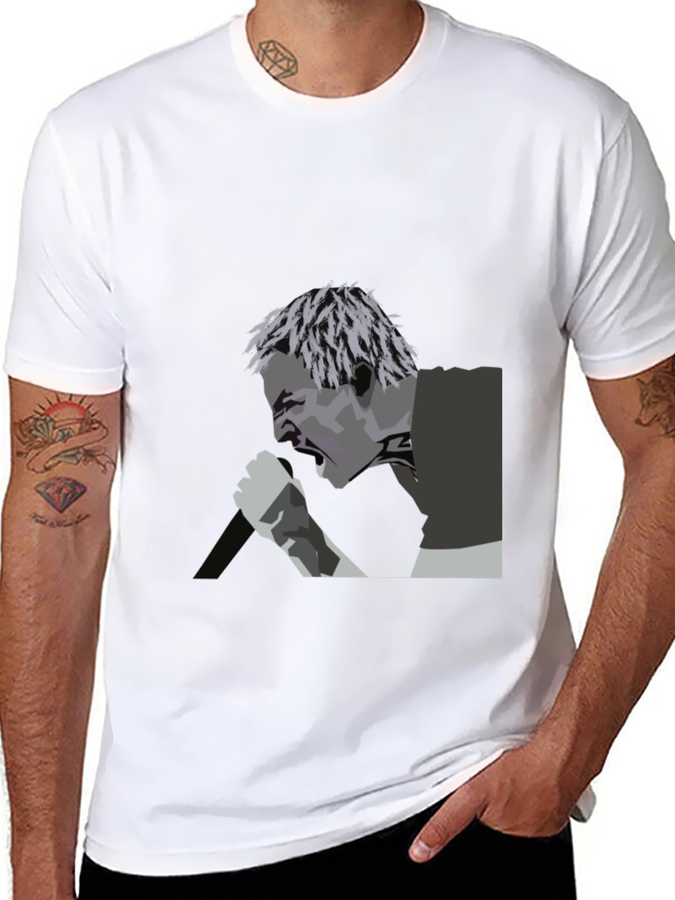 Graphic T-Shirt: Angry Singer Design