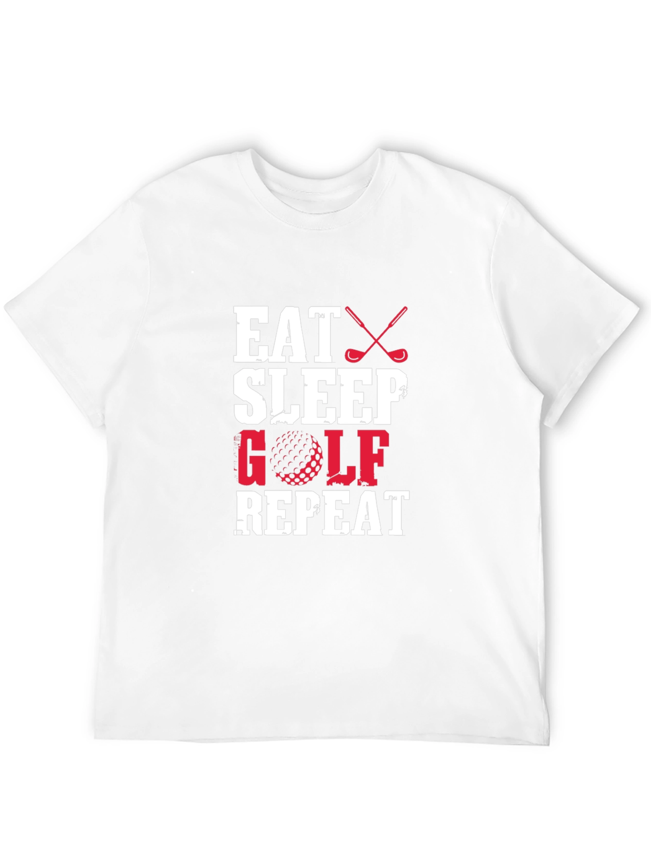 Eat Sleep Golf Repeat Black T-Shirt