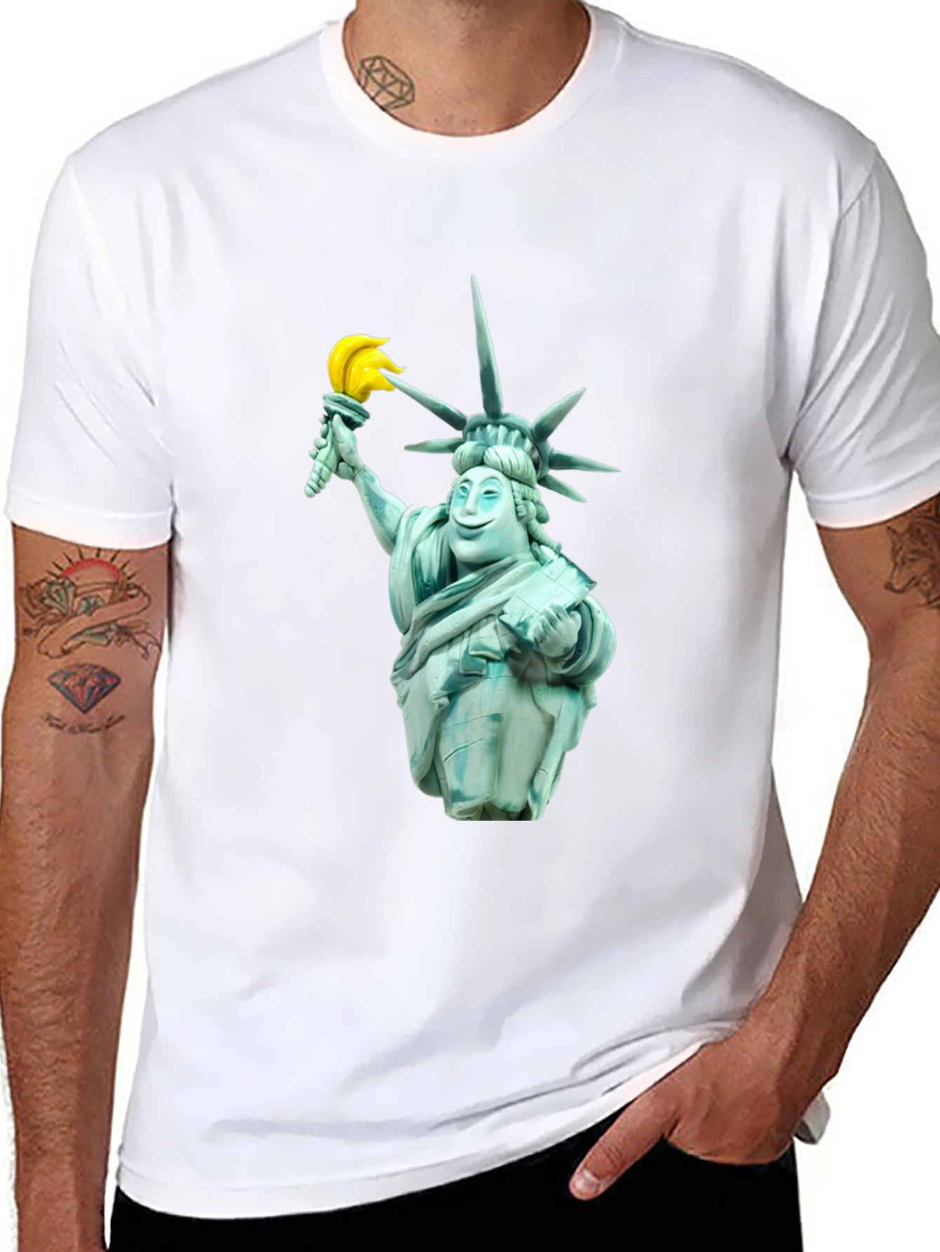 Liberty Cartoon Graphic Tee - Black