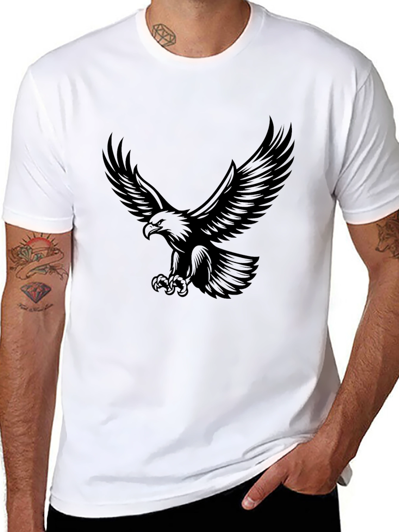 Black Eagle Graphic Tee - Mens Style