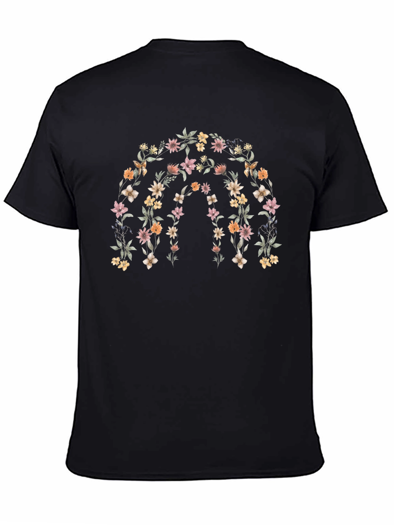 Floral Rainbow Graphic Tee - Stylish Comfort