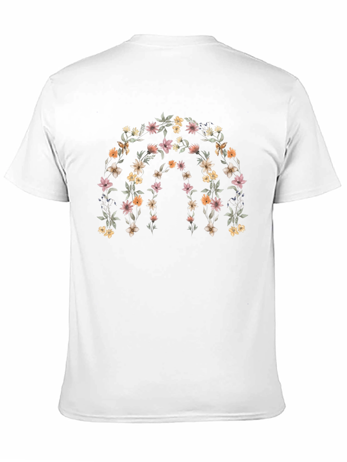 Floral Rainbow Graphic Tee - Stylish Comfort